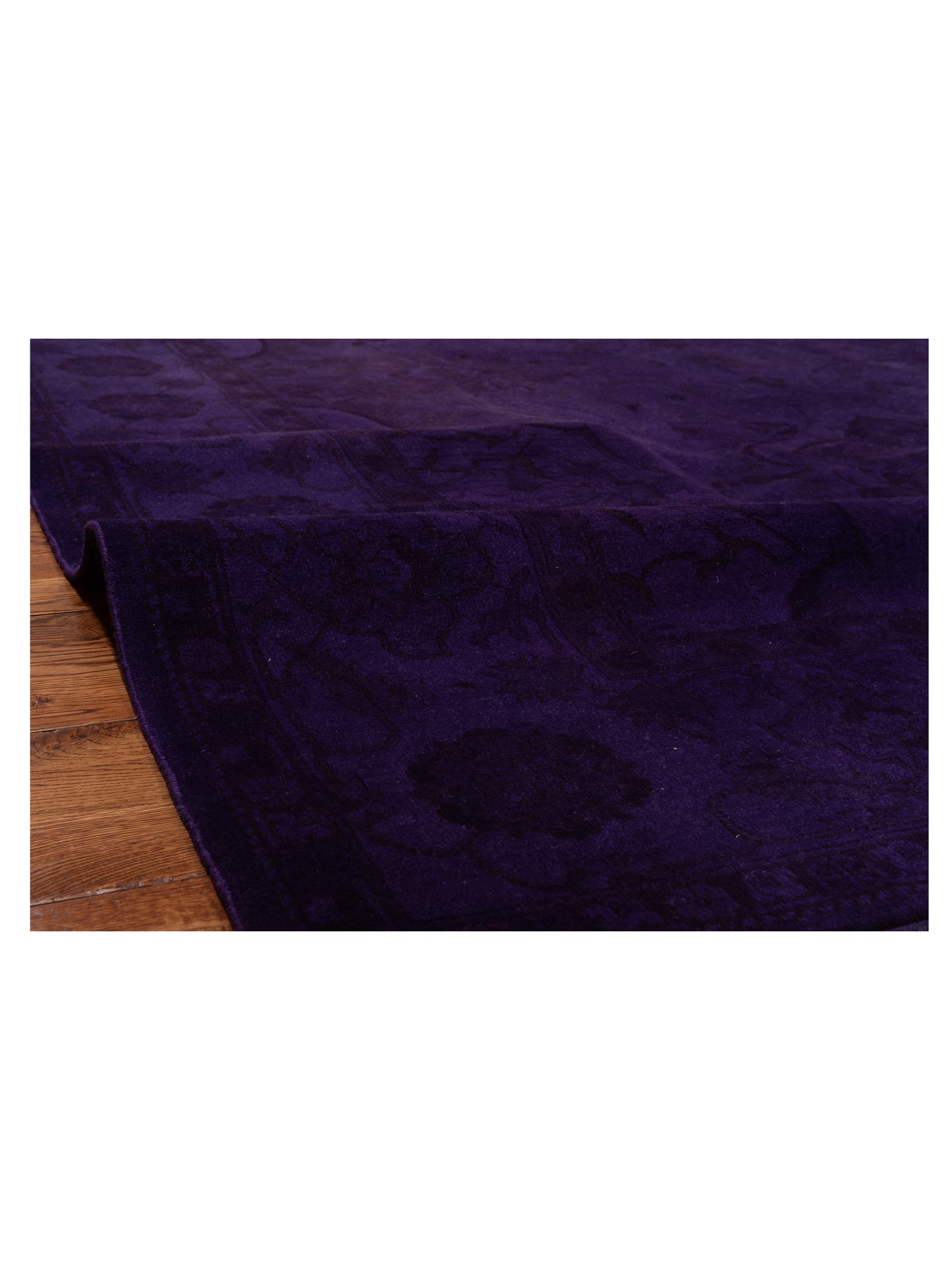 Vintage 110279 Purple 8.1x9.10 Hand Knotted Rug