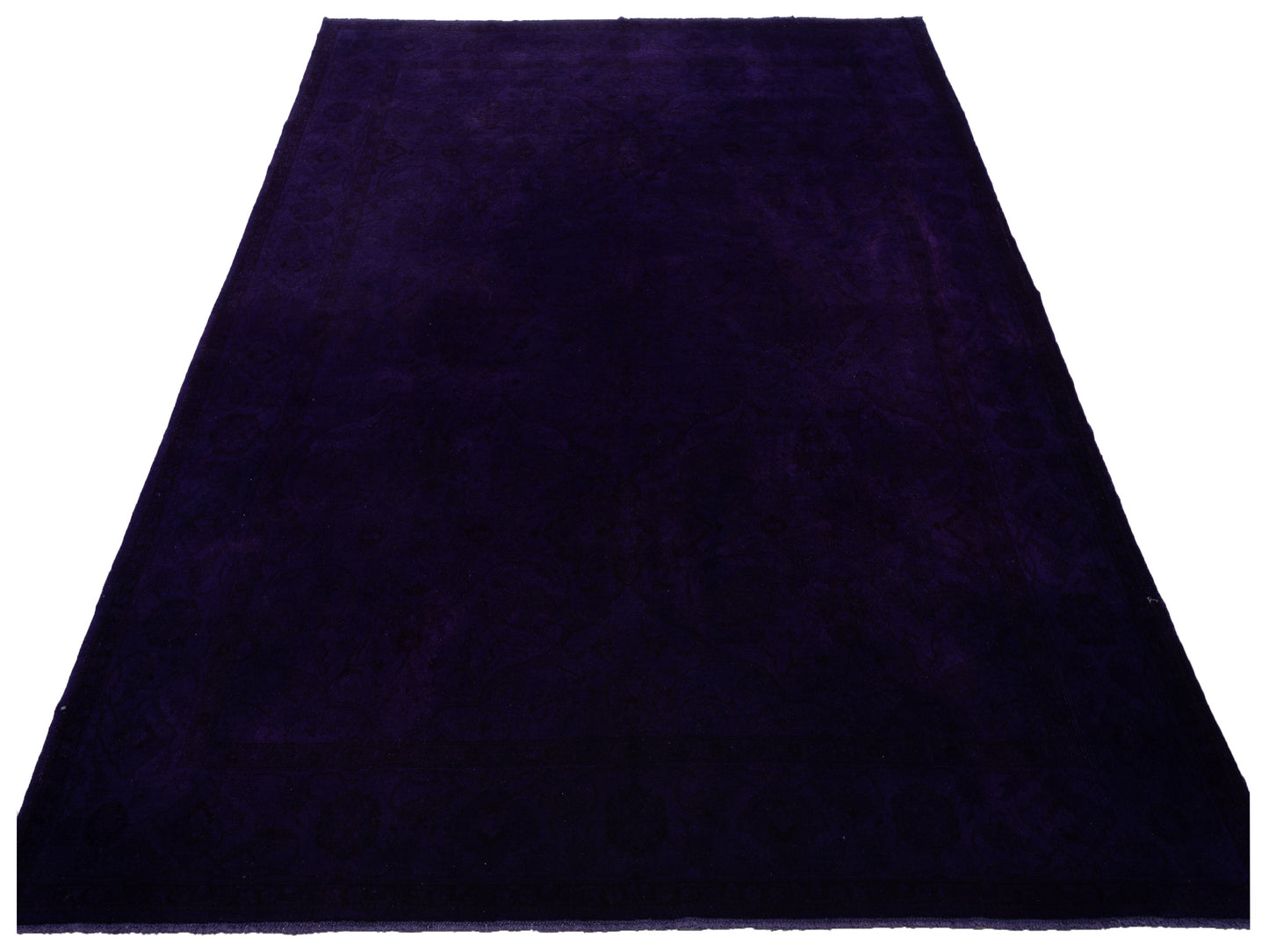 Vintage 110296 Purple 9x11.10 Hand Knotted Rug