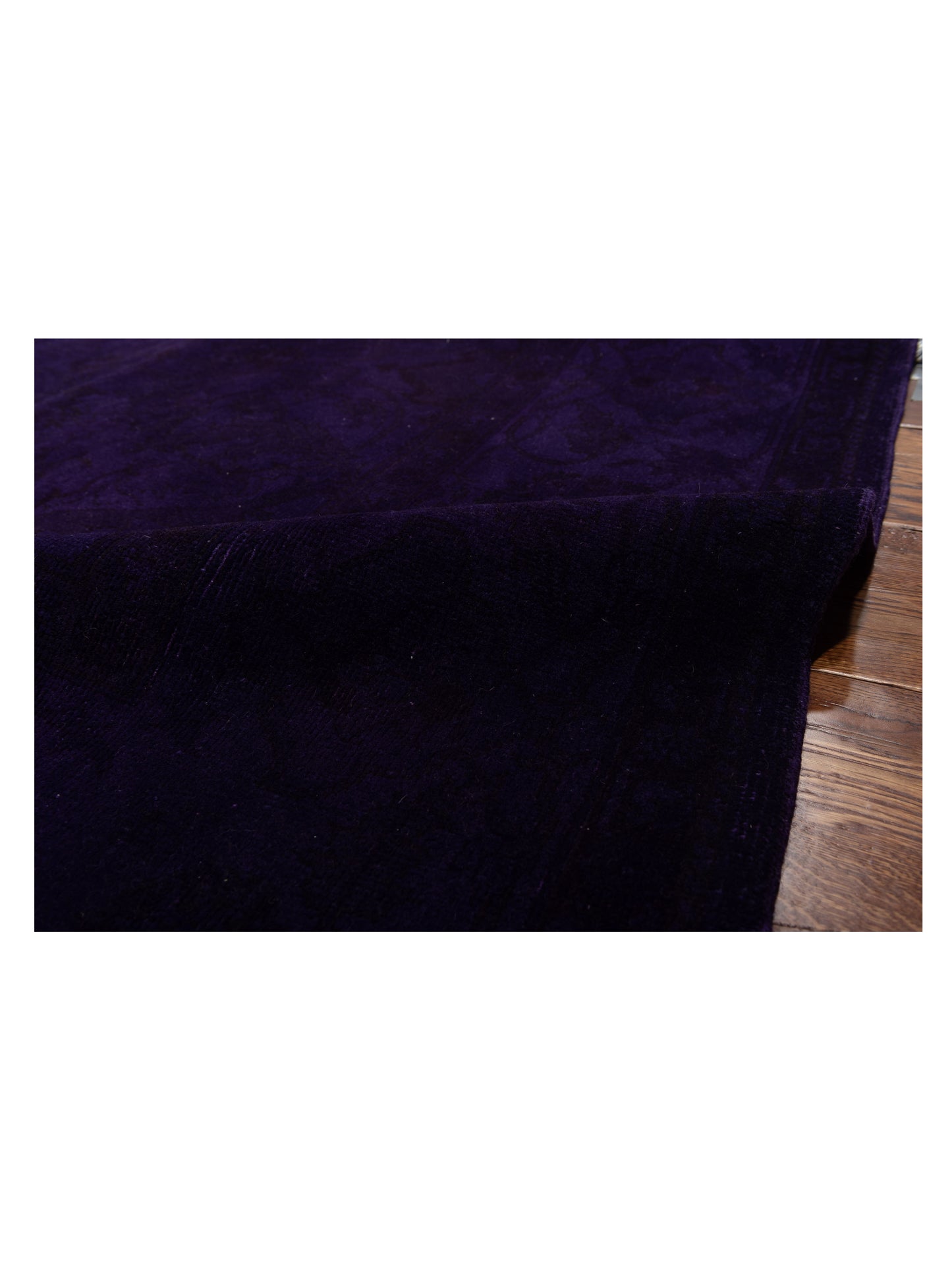 Vintage 110296 Purple 9x11.10 Hand Knotted Rug