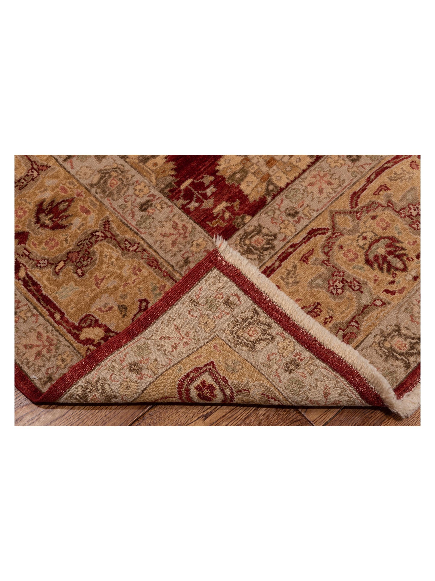 Yasemin Erenay Red Gold 8.3x9.9 Hand Knotted Rug
