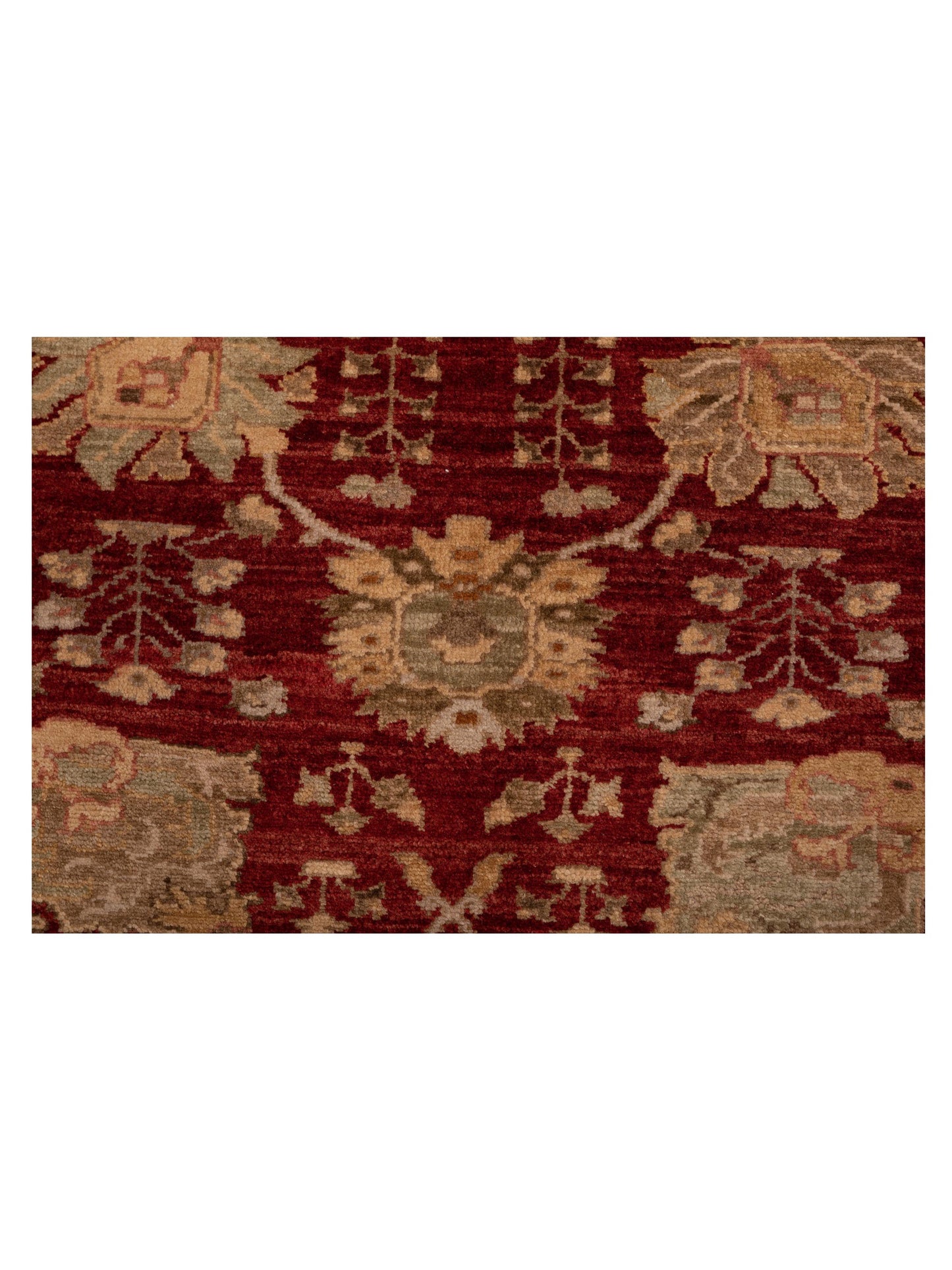 Yasemin Erenay Red Gold 8.3x9.9 Hand Knotted Rug