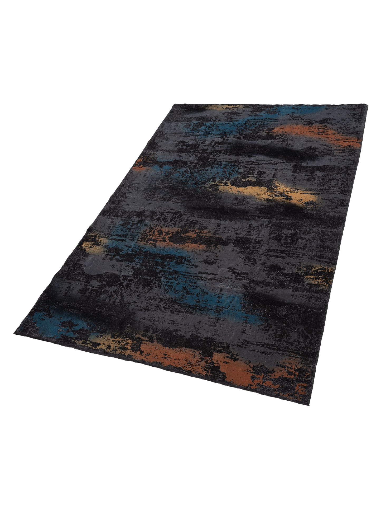 Vintage 110356 Black 8x11.10 Hand Knotted Rug