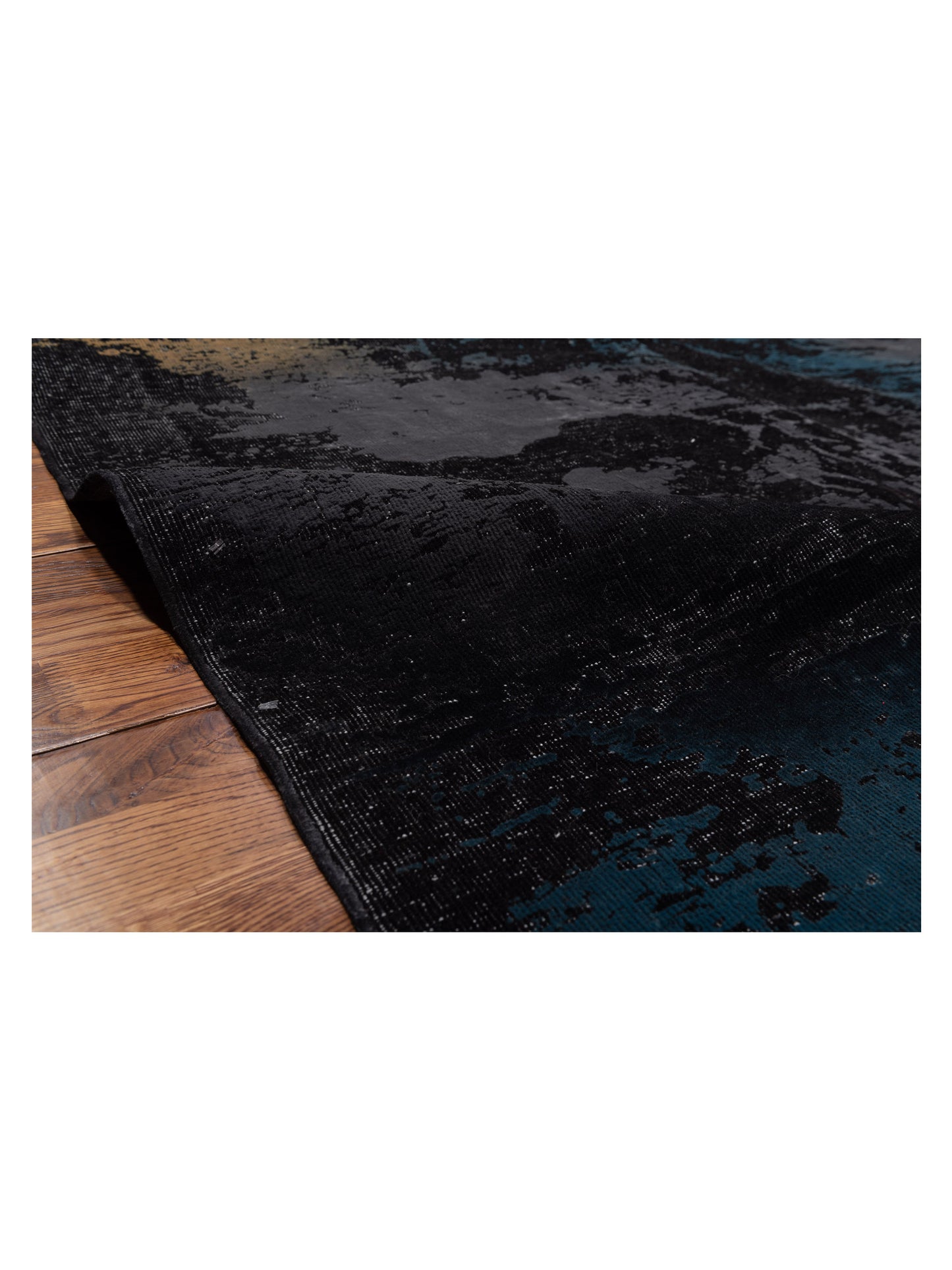 Vintage 110356 Black 8x11.10 Hand Knotted Rug