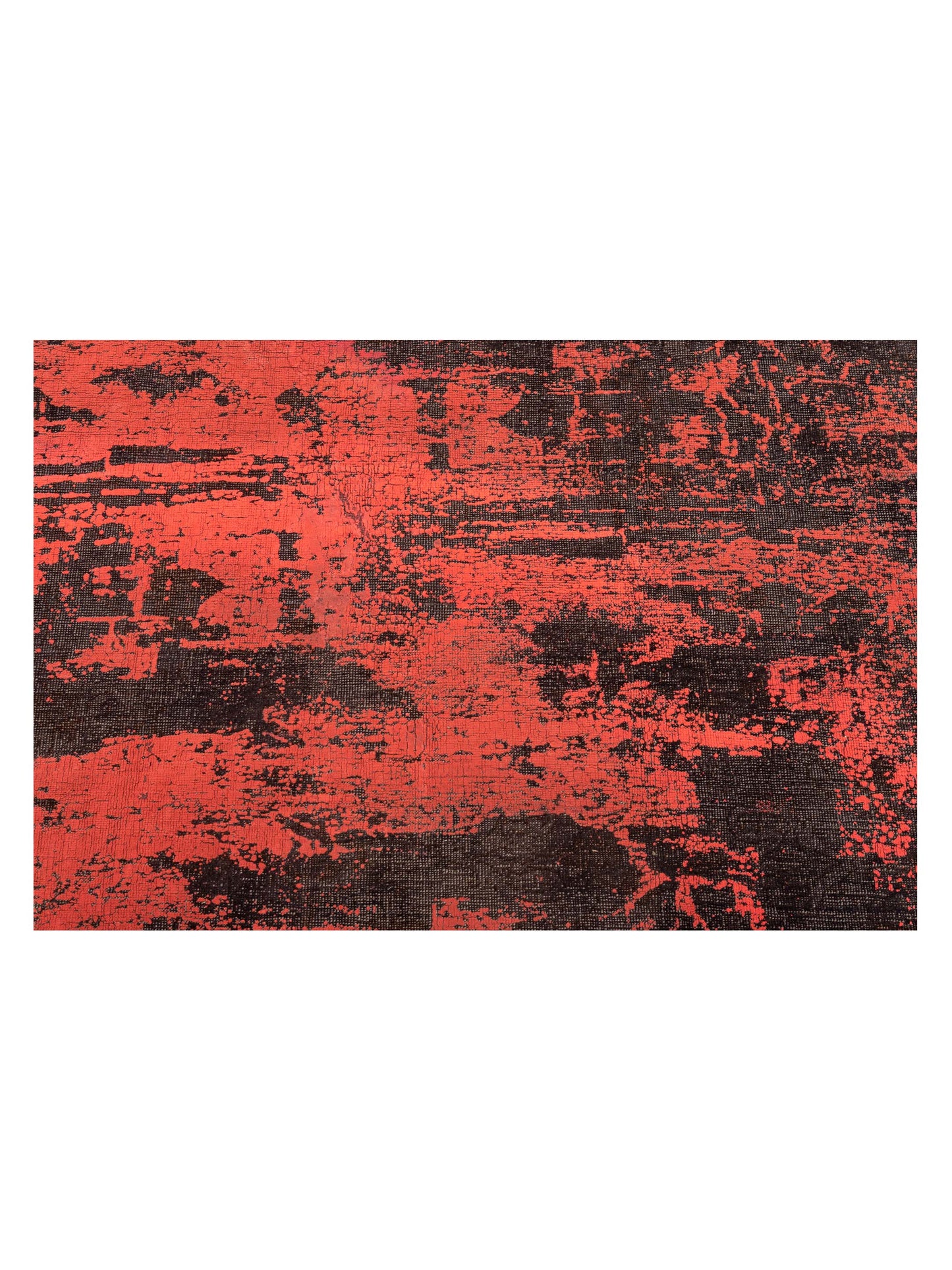 Vintage 110371 Black Orange 8.11x11 Hand Knotted Rug