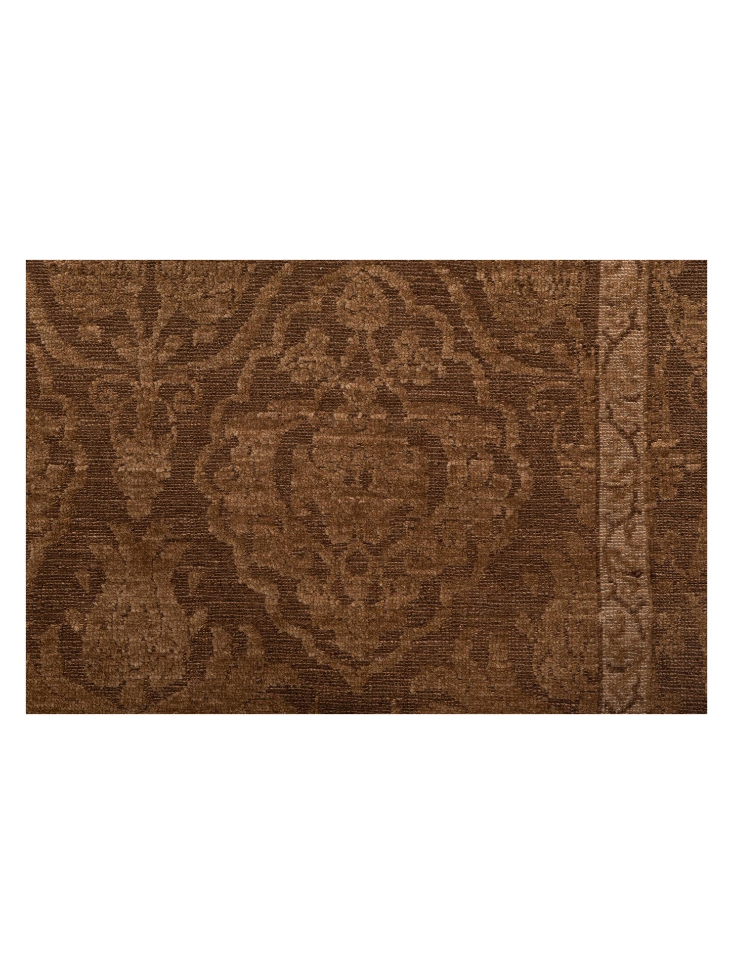 Defne Tulip Dark Brown Brown 6.1x8.10 Hand Knotted Rug