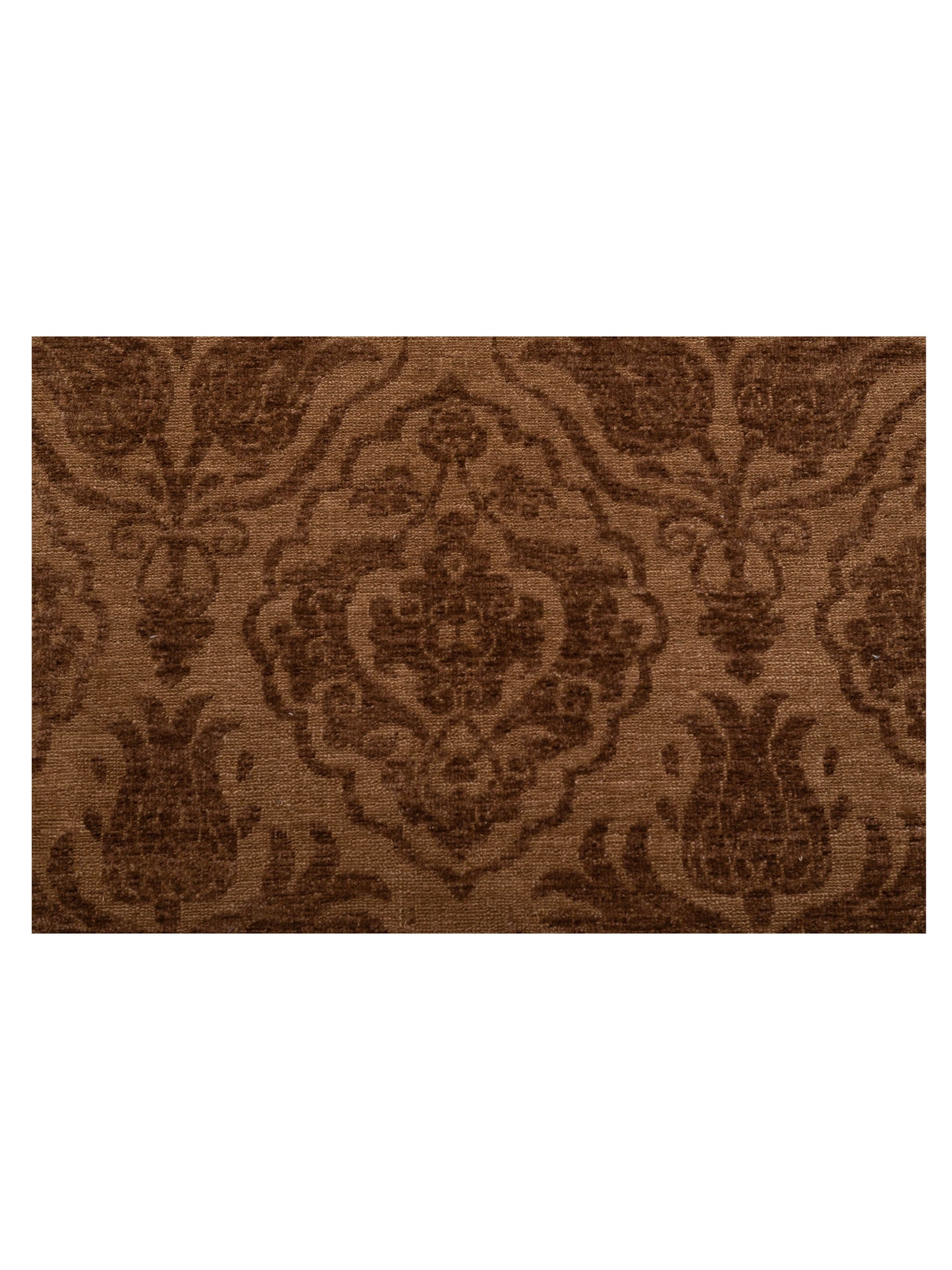 Defne Tulip Brown Dark Brown 8.5x9.11 Hand Knotted Rug