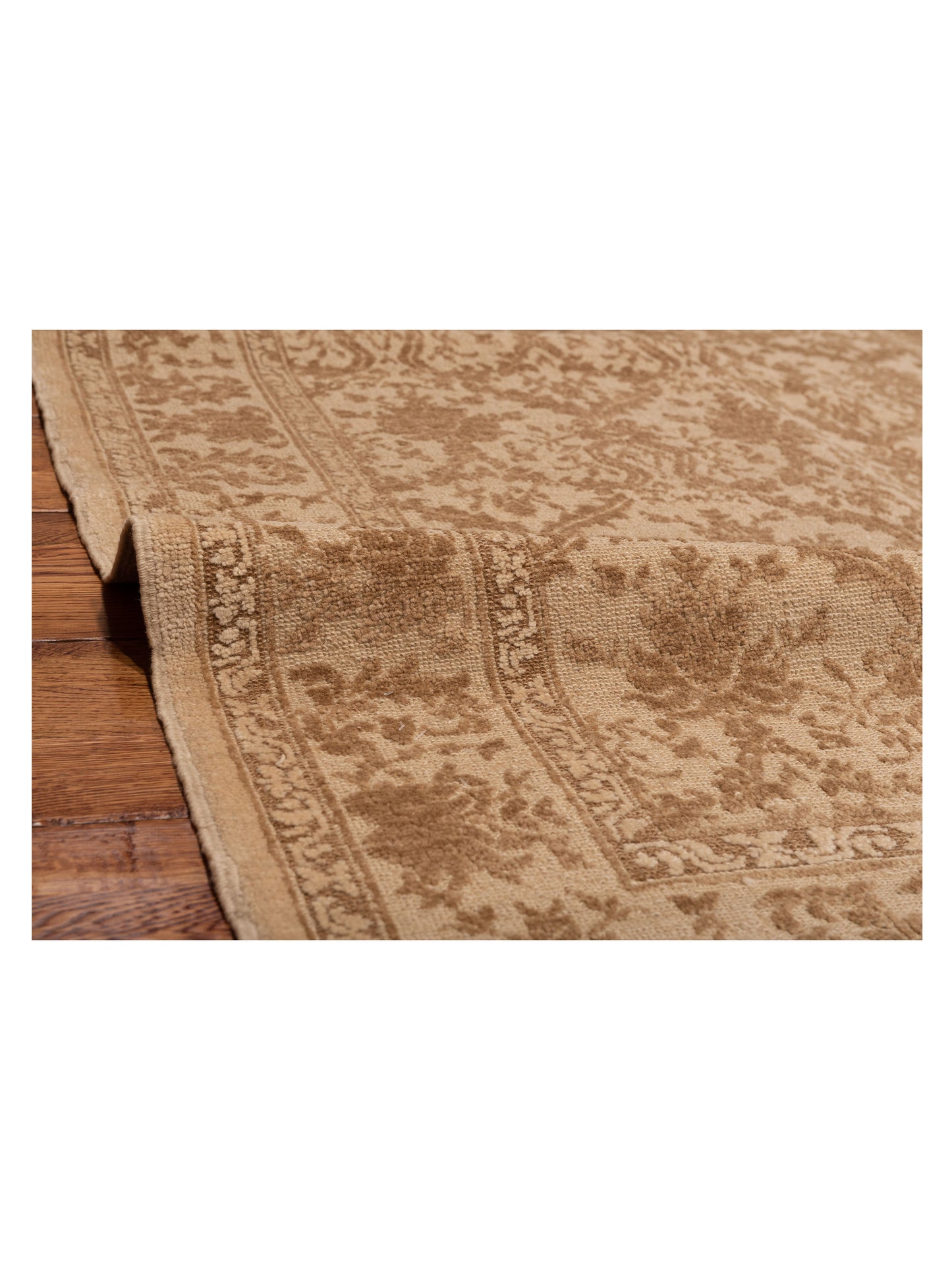 Defne Begonia Beige Beige 4.1x6 Hand Knotted Rug