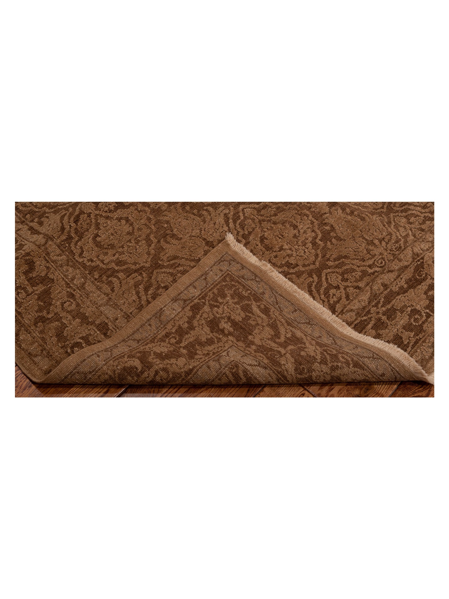 Defne Tulip Dark Brown Brown 4.2x5.10 Hand Knotted Rug