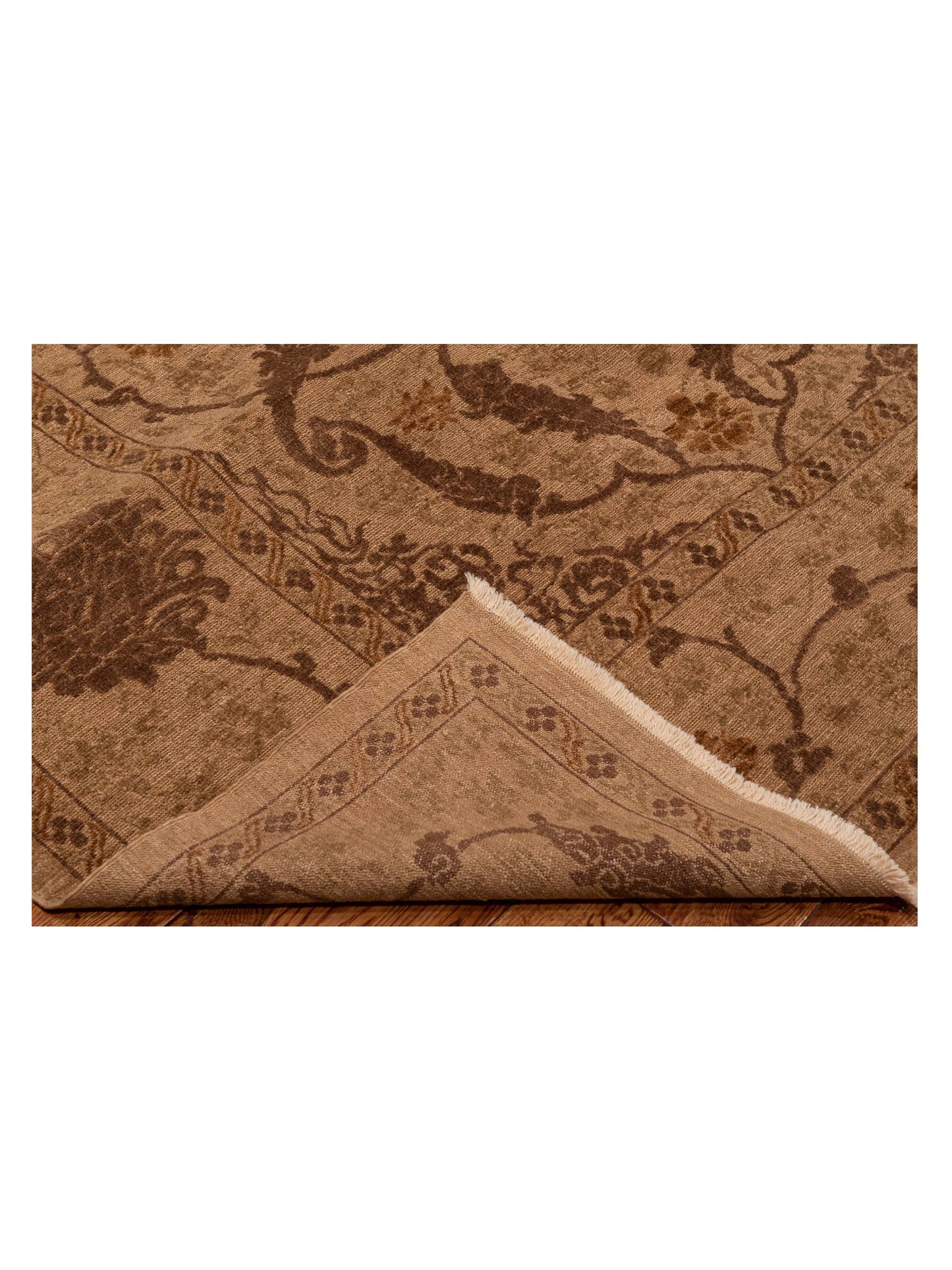 Defne Orchid Brown Brown 9.4x11.8 Hand Knotted Rug