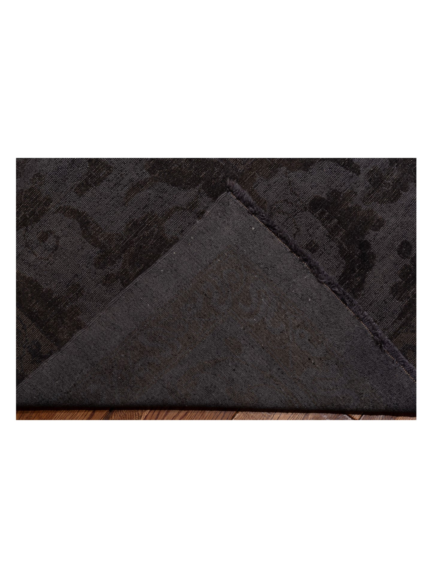 Color Bouquet 110461 Charcoal Charcoal 14.7x15.2 Hand Knotted Rug