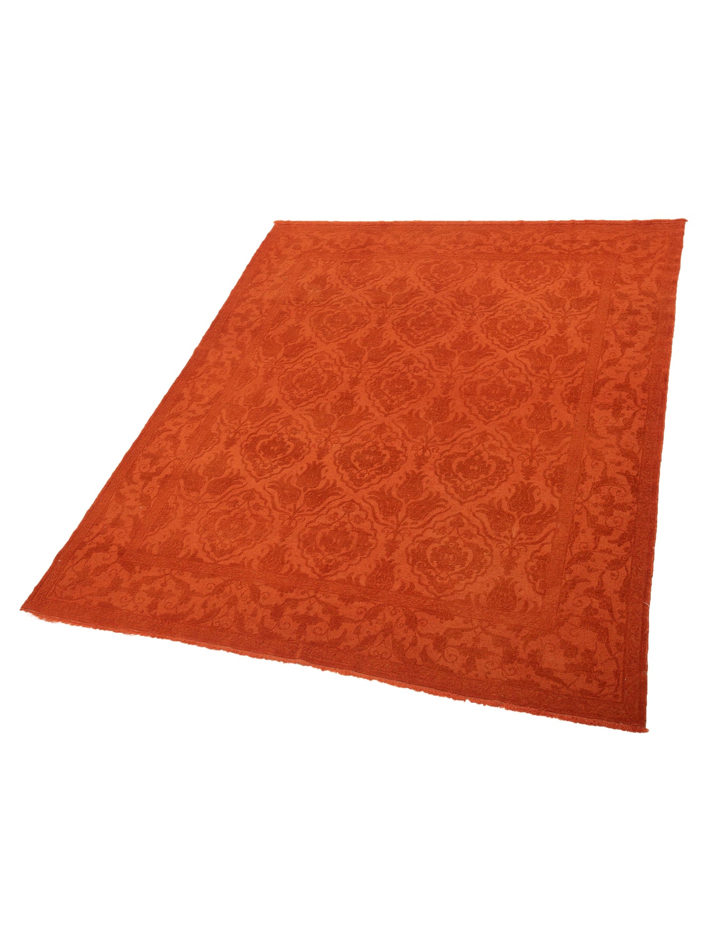 Color Bouquet 110462 Orange Orange 8.4x9.11 Hand Knotted Rug