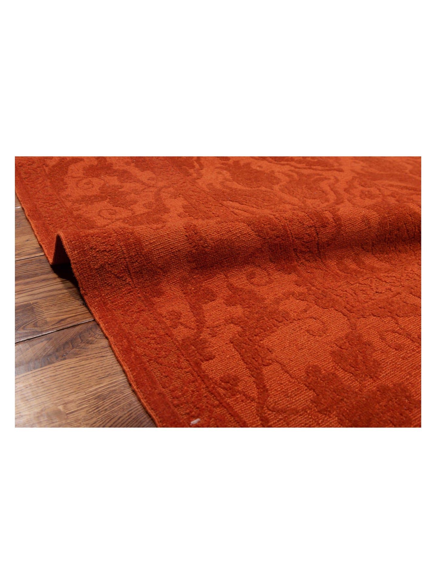 Color Bouquet 110462 Orange Orange 8.4x9.11 Hand Knotted Rug