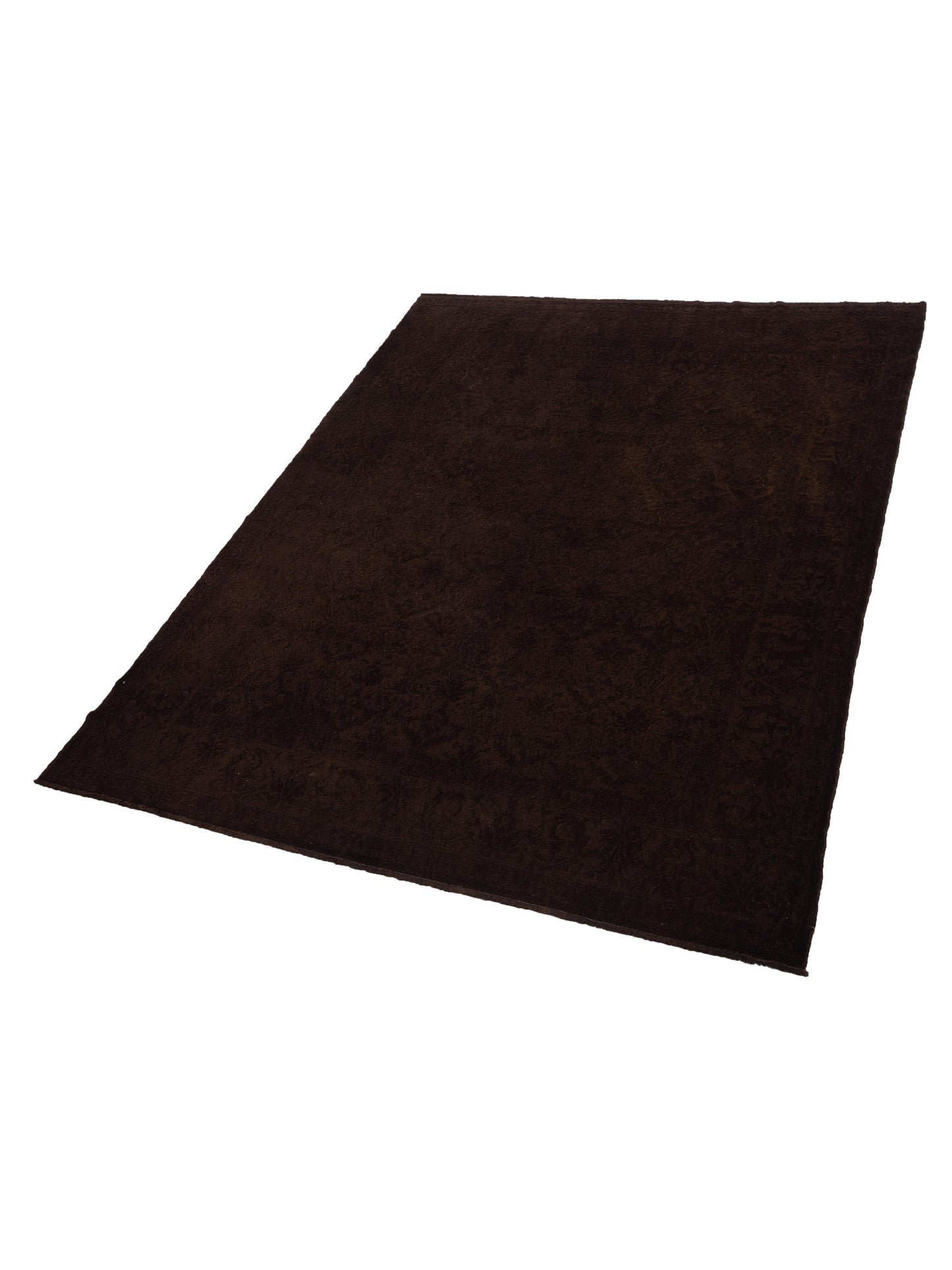 Color Bouquet 110477 Dark Brown Dark Brown 9.4x11.9 Hand Knotted Rug
