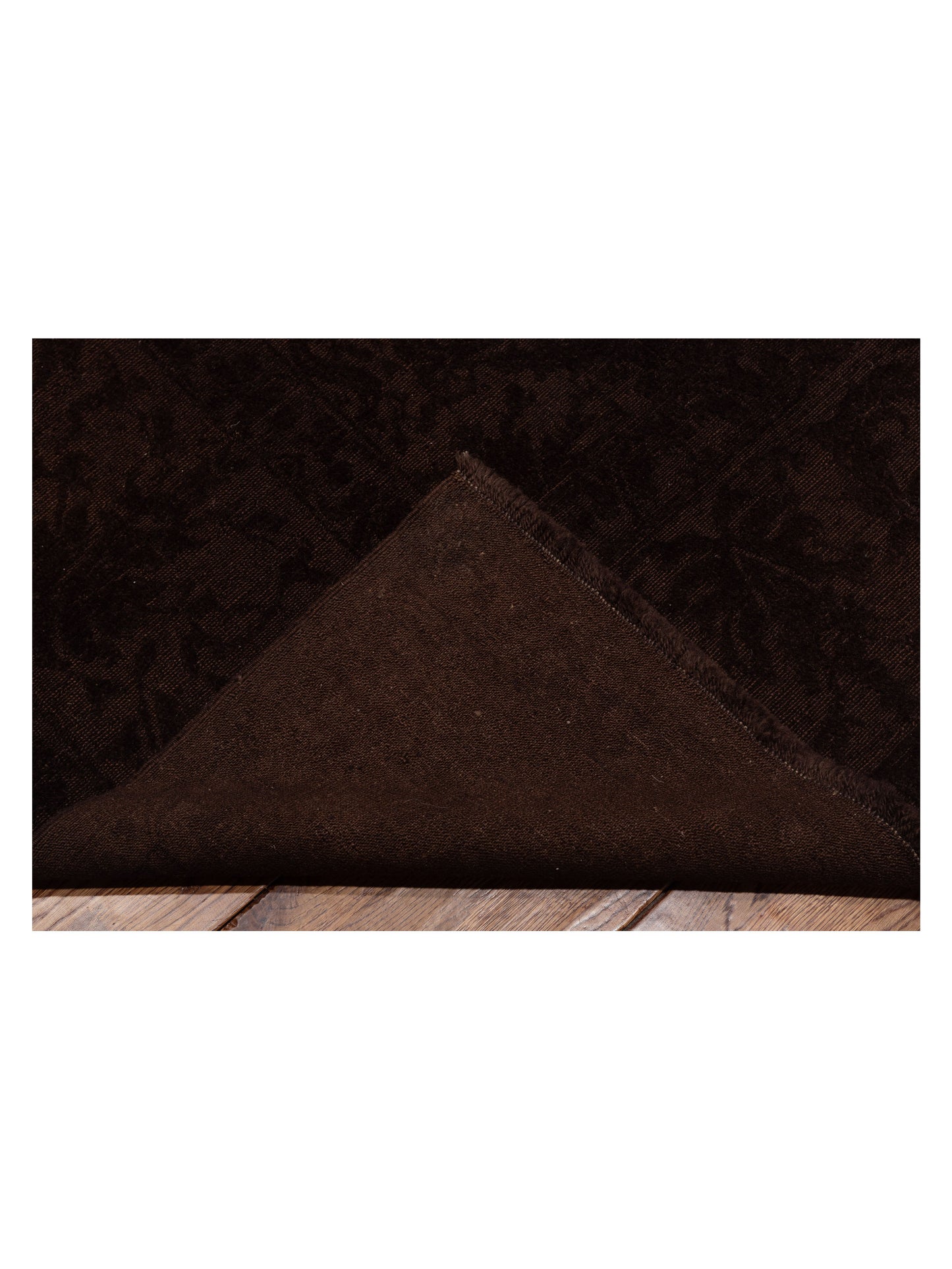 Color Bouquet 110477 Dark Brown Dark Brown 9.4x11.9 Hand Knotted Rug