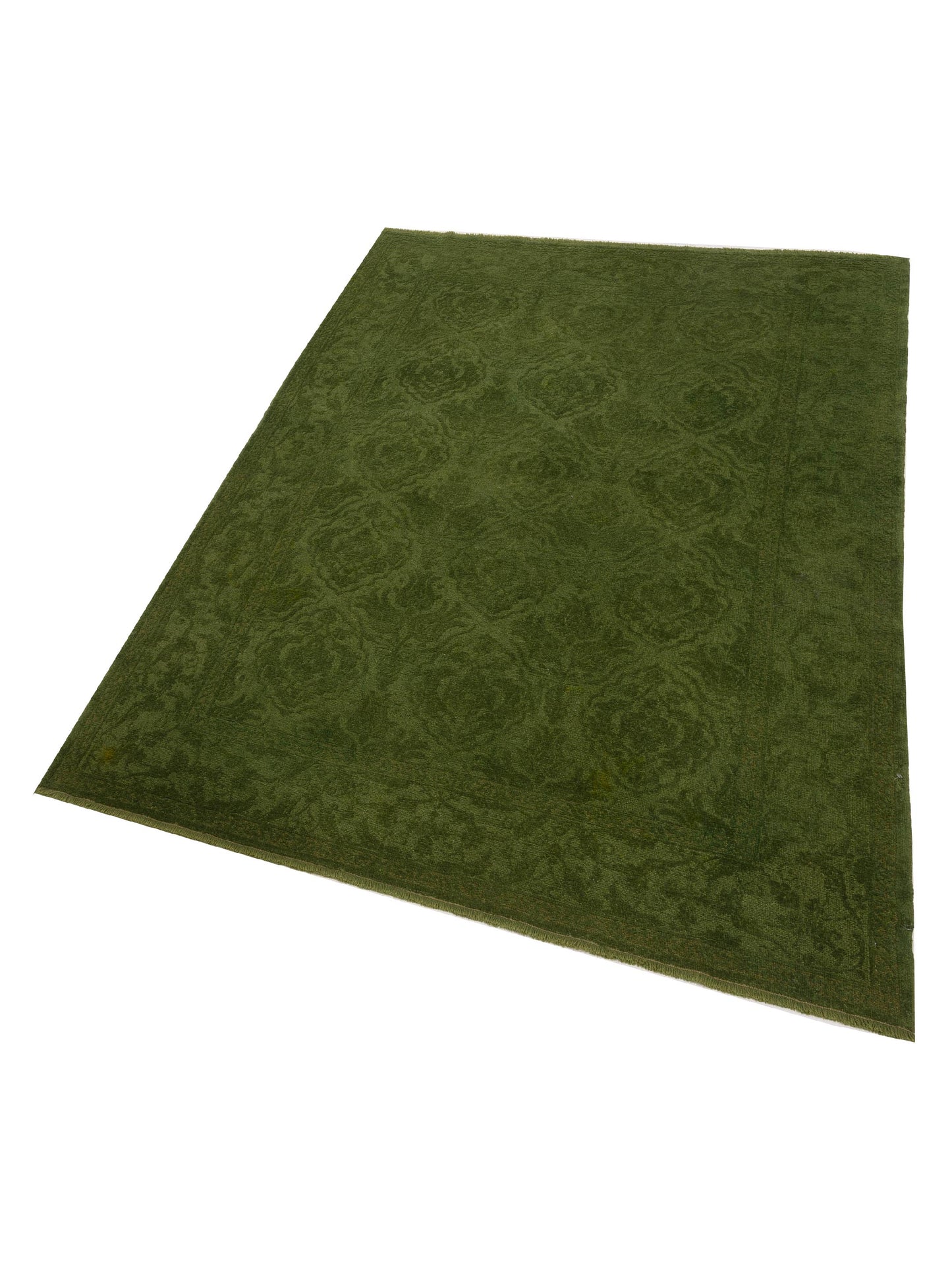 Color Bouquet 110479 Green Green 6.4x8.10 Hand Knotted Rug