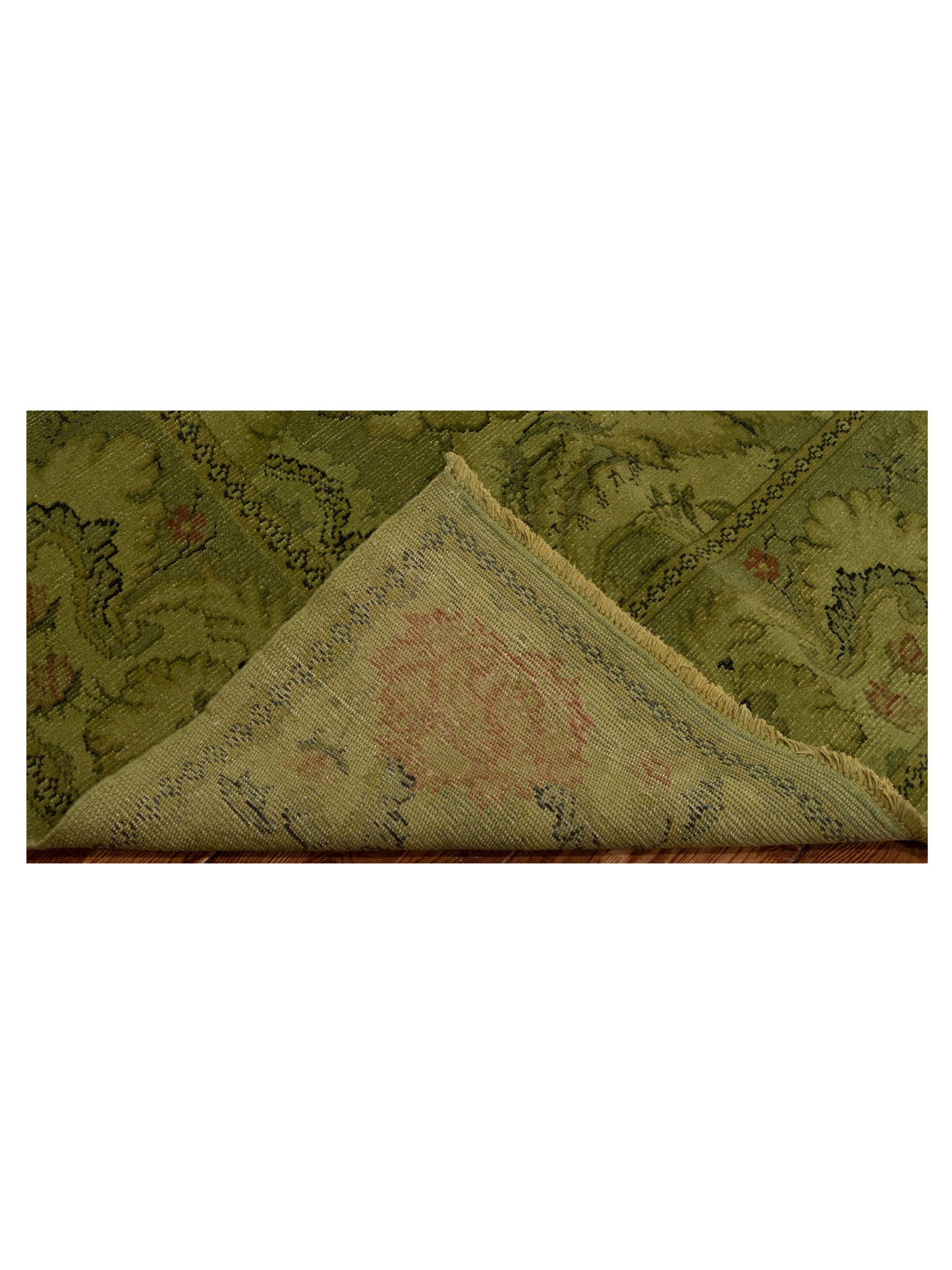 Vintage 110485 Green 8.2x9.8 Hand Knotted Rug