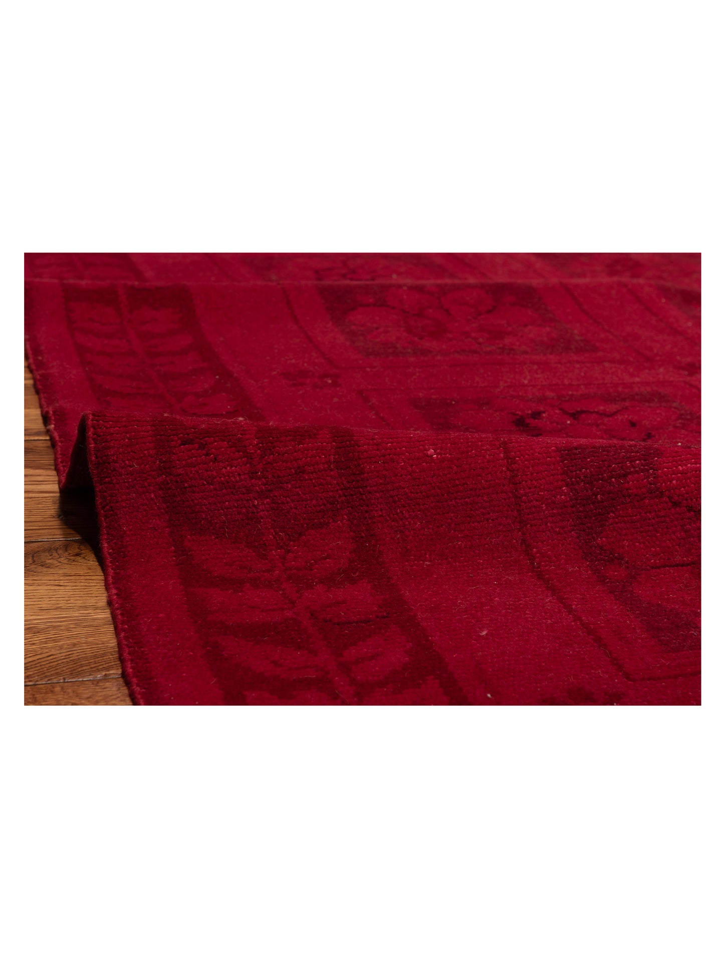 Vintage 110489 Red 8.4x9.5 Hand Knotted Rug