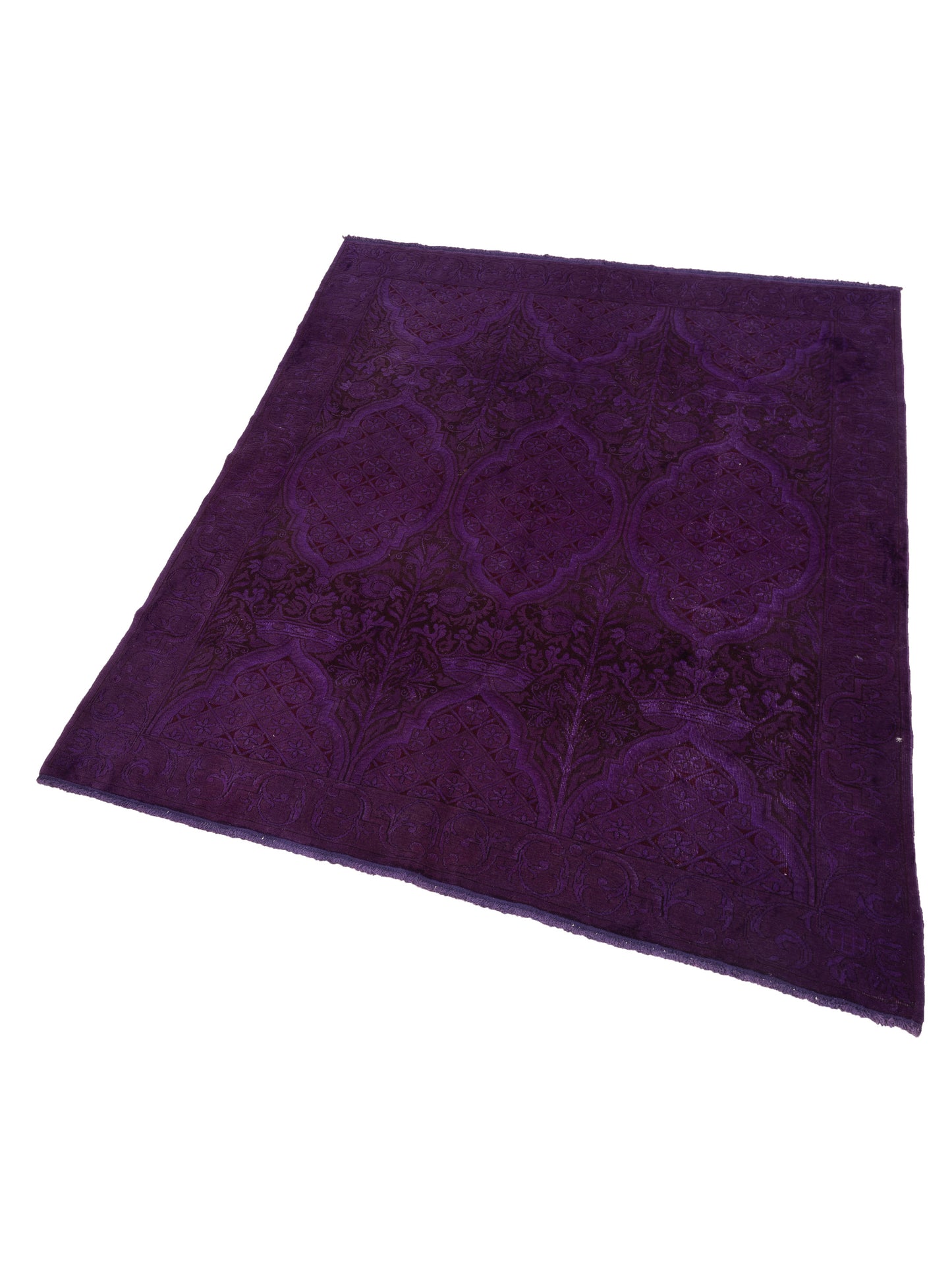 Vintage 110499 Purple 5.10x7.5 Hand Knotted Rug