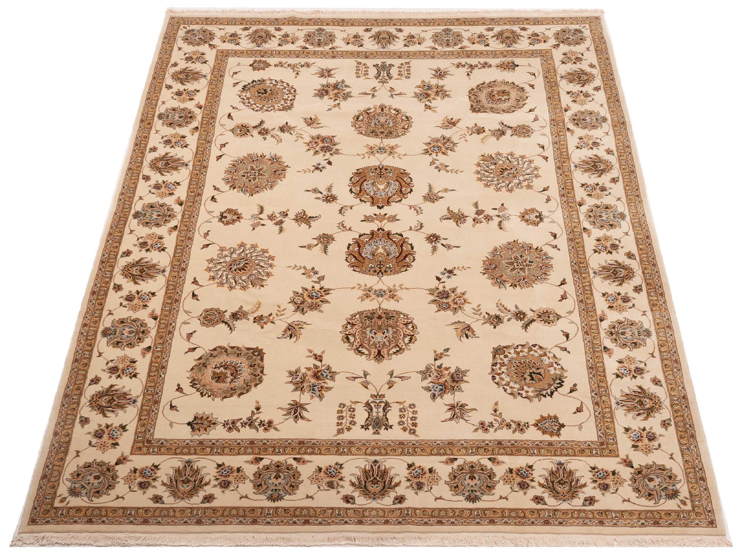 Magnolia 110540 Ivory Ivory 8.8x11.10 Hand Knotted Rug