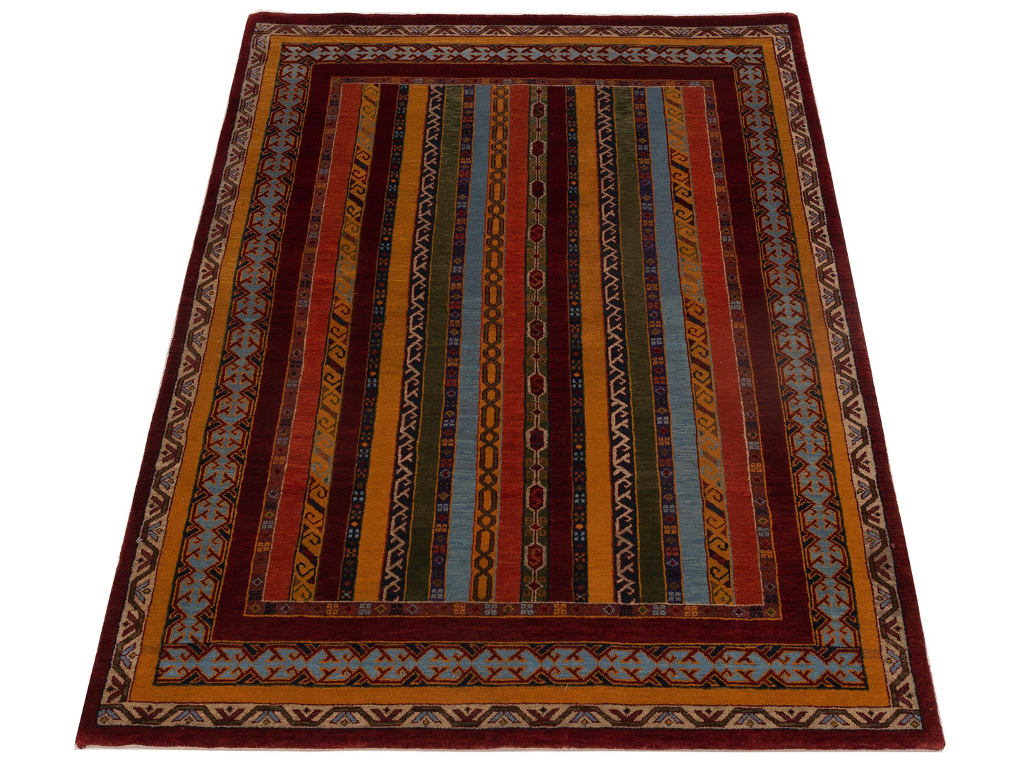 Shawl 110860 Multi 4.3x5.11 Hand Knotted Rug