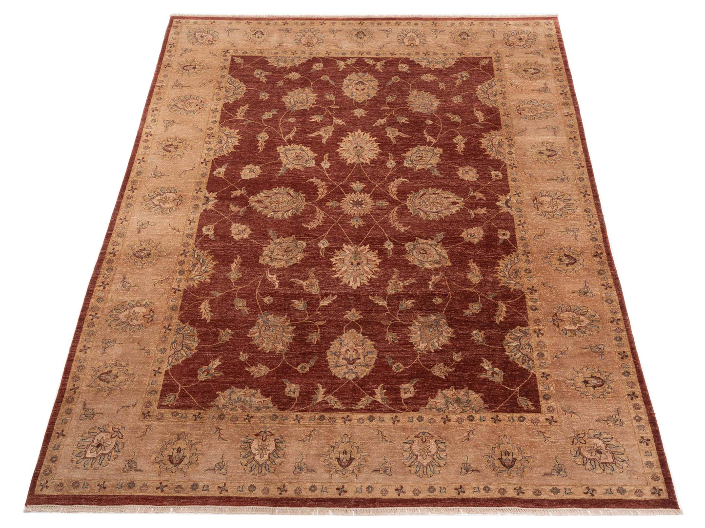 Ghazani 110930 Rust Camel 9.1x12.1 Hand Knotted Rug