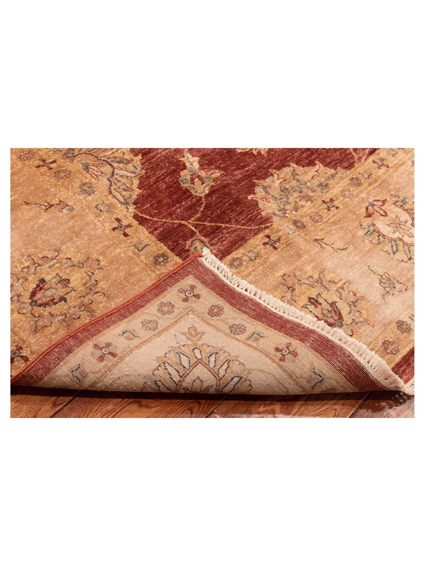 Ghazani 110930 Rust Camel 9.1x12.1 Hand Knotted Rug