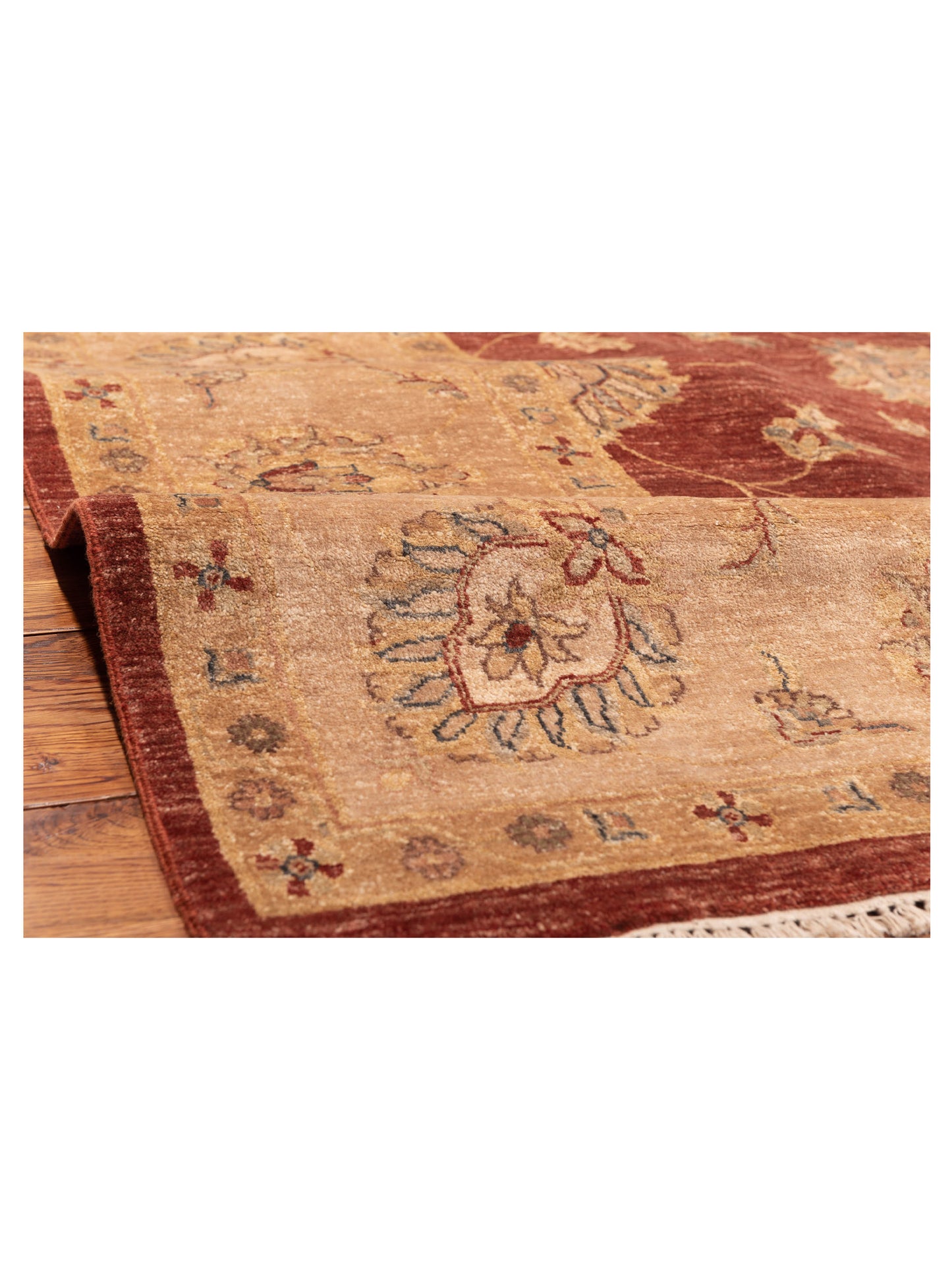 Ghazani 110930 Rust Camel 9.1x12.1 Hand Knotted Rug