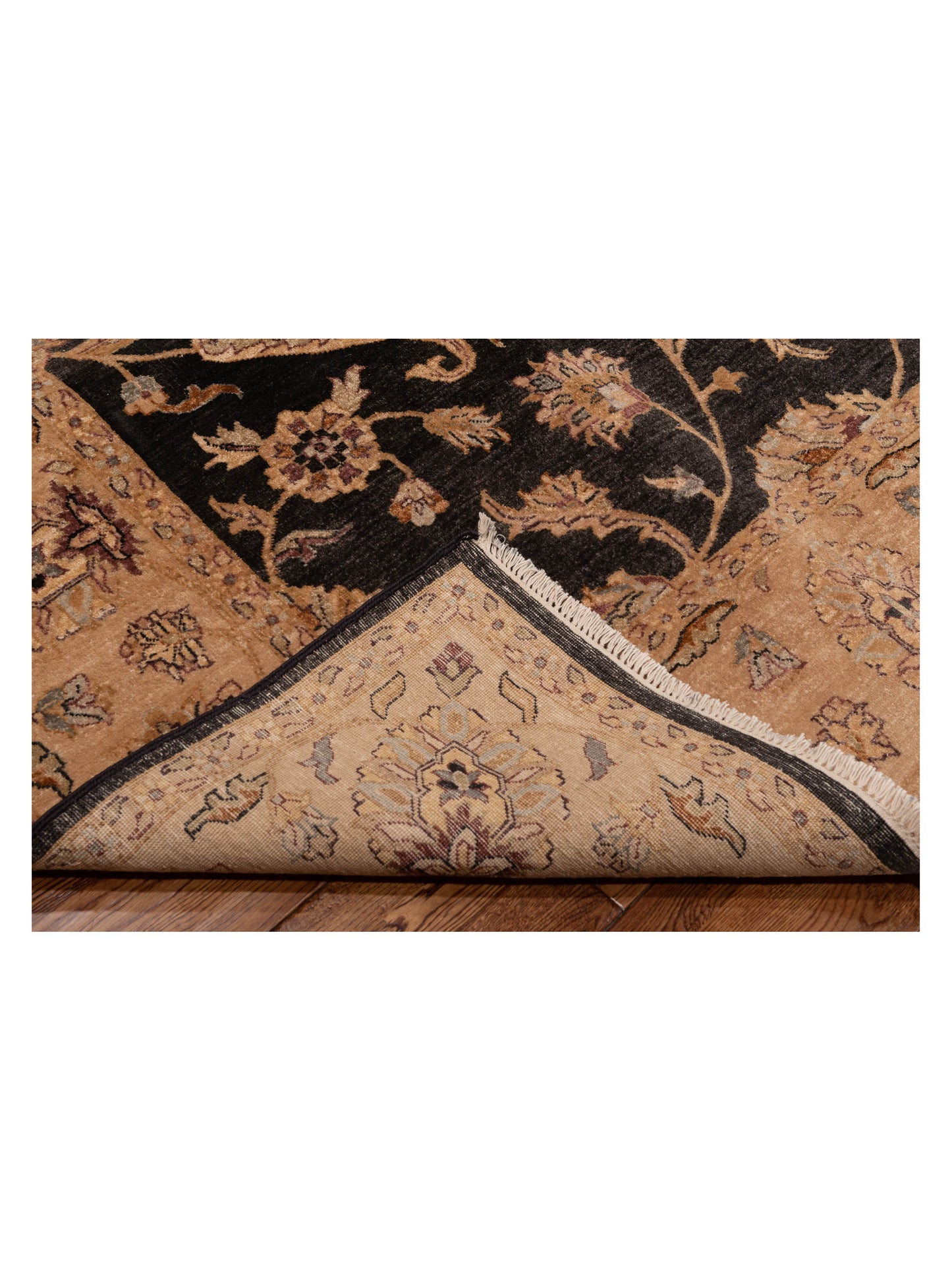Ghazani 110934 Black Ivory 8x9.10 Hand Knotted Rug