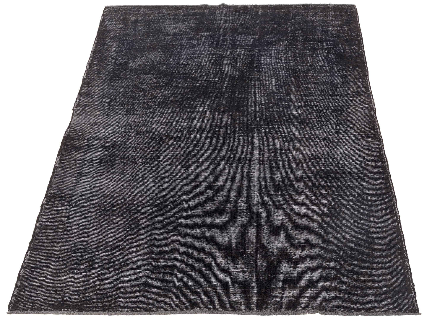 Vintage 110968 Charcoal 5.10x9.2 Hand Knotted Rug