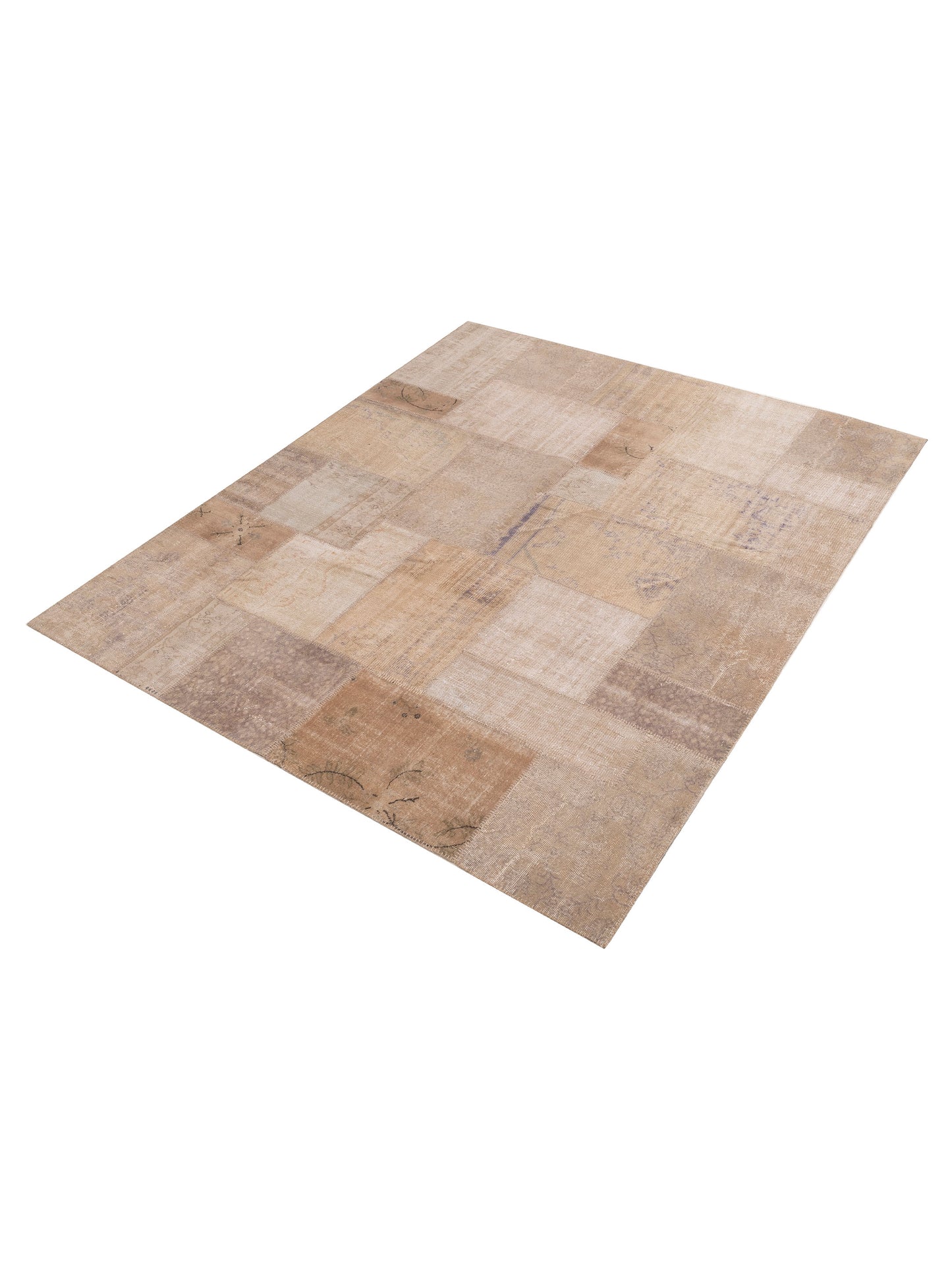 Turkish Vestige Patchwork 111002 Natural 8.3x9.10 Hand Knotted Rug