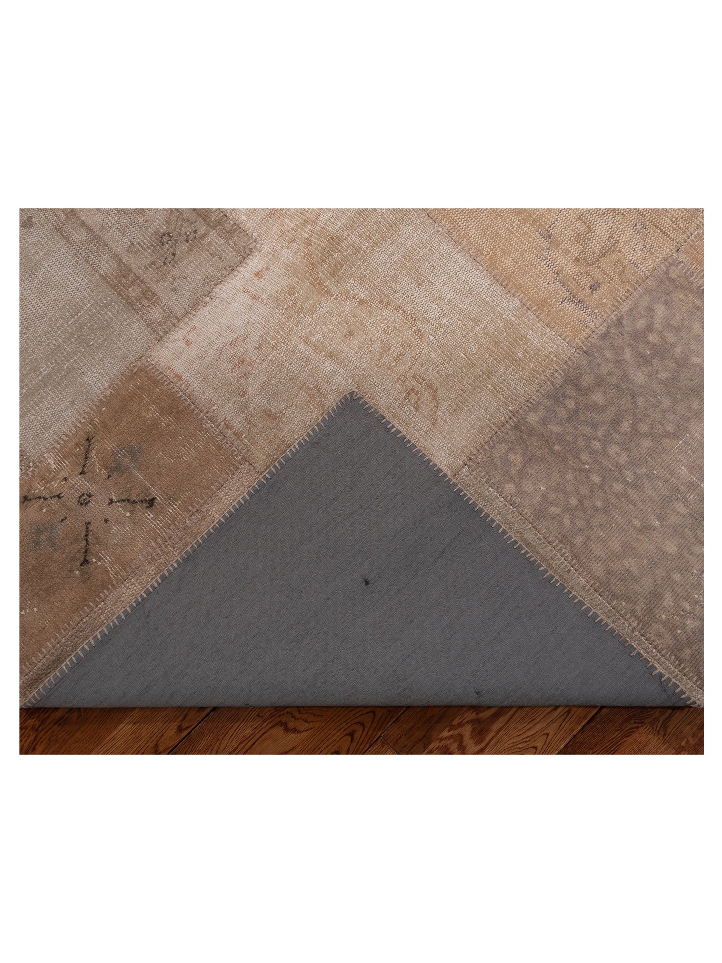 Turkish Vestige Patchwork 111002 Natural 8.3x9.10 Hand Knotted Rug
