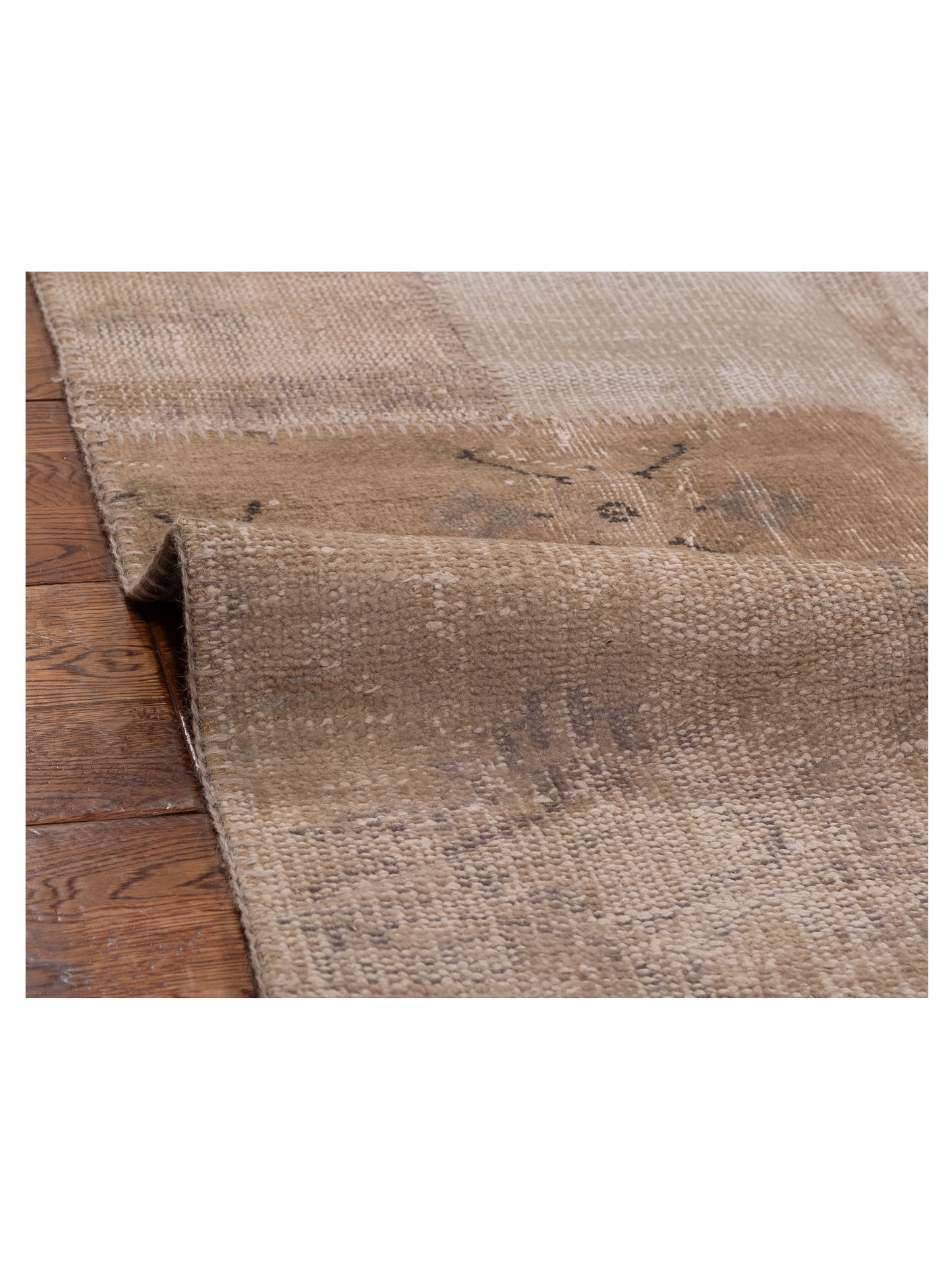 Turkish Vestige Patchwork 111002 Natural 8.3x9.10 Hand Knotted Rug