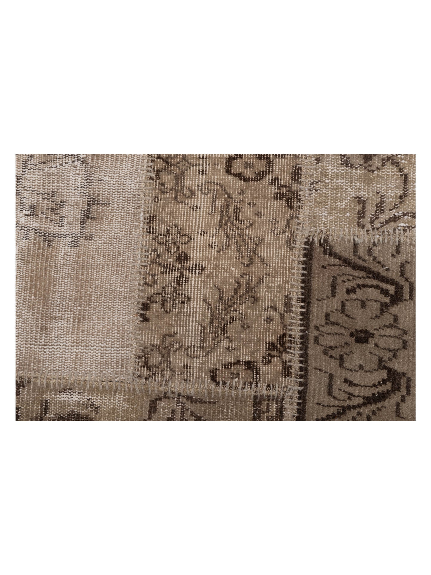 Turkish Vestige Patchwork 111014 Silver 8.2x9.10 Hand Knotted Rug