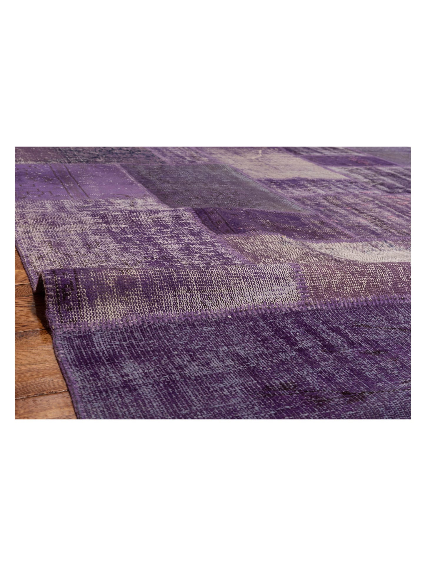 Turkish Vestige Patchwork 111187 Purple 8.3x11.6 Hand Knotted Rug