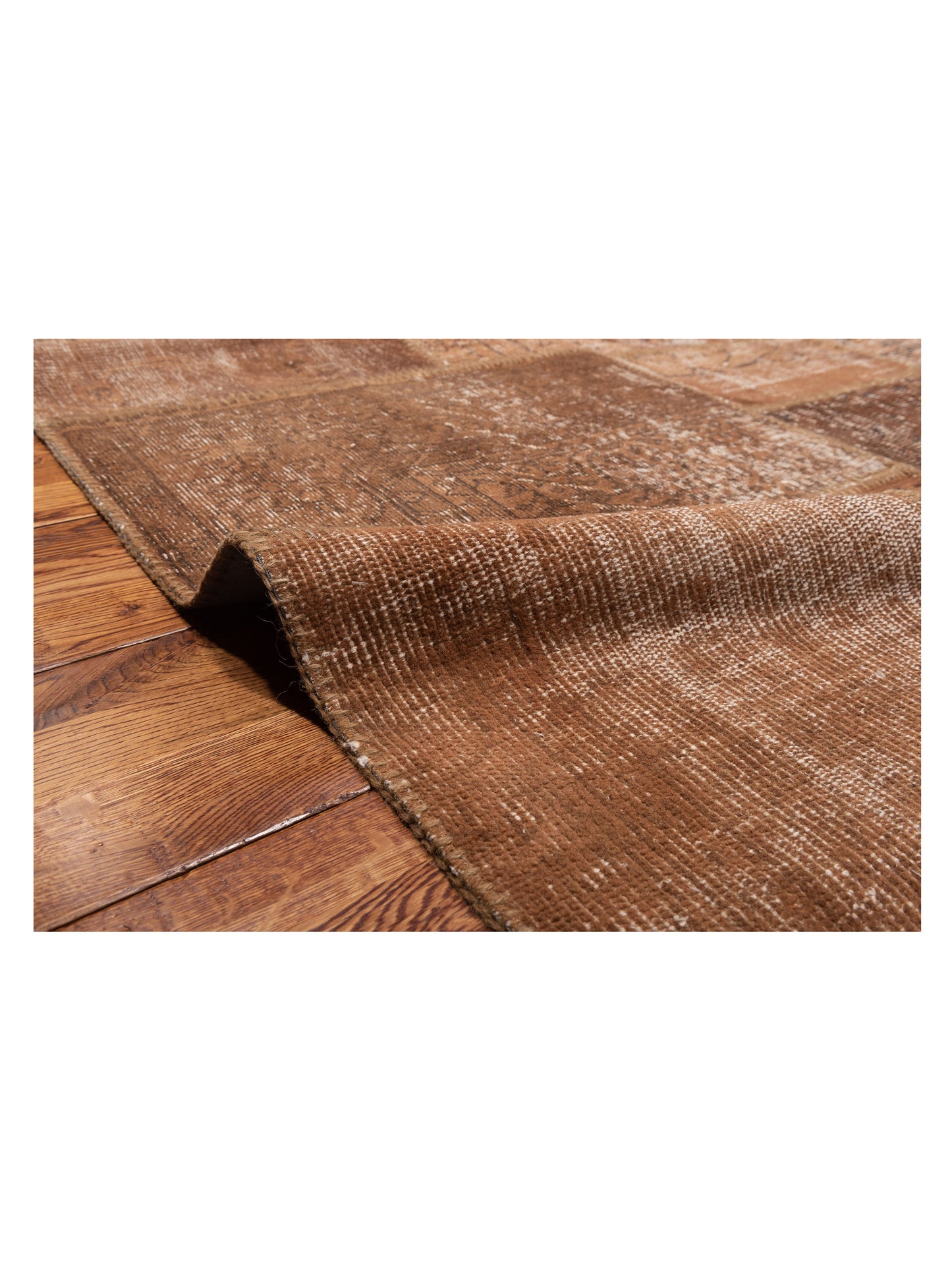 Turkish Vestige Patchwork 111193 Brown 10x13 Hand Knotted Rug