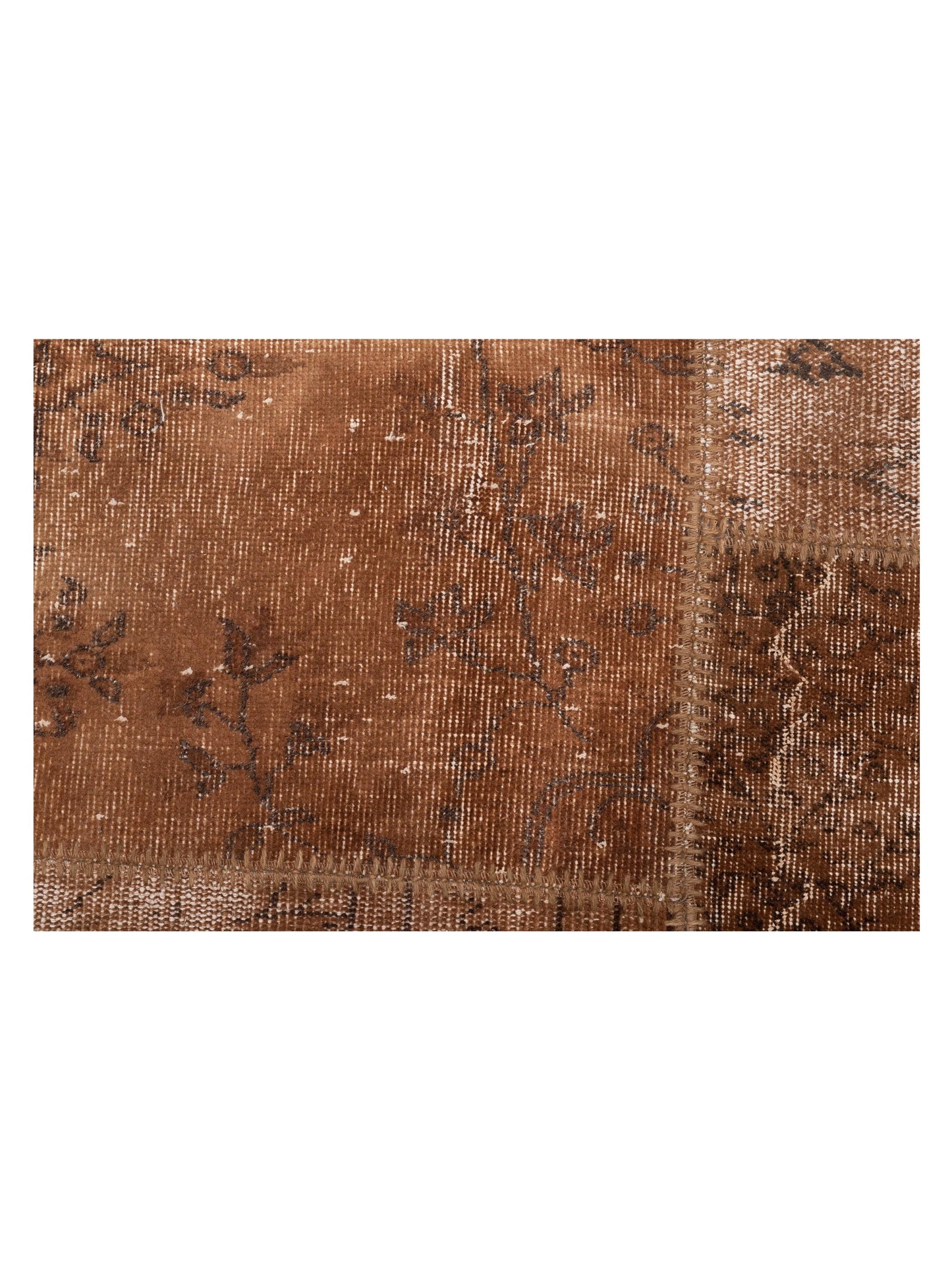 Turkish Vestige Patchwork 111193 Brown 10x13 Hand Knotted Rug