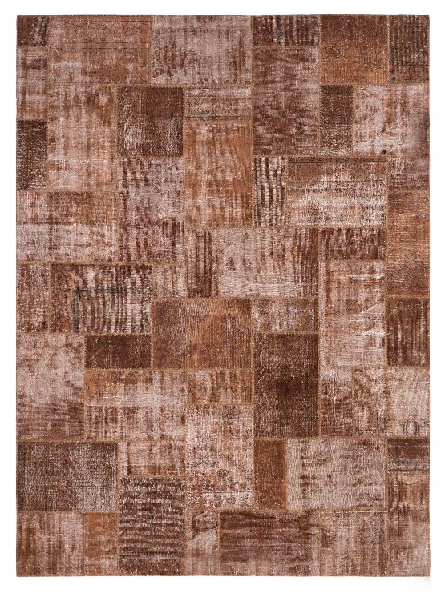 Pasha Turkish Vestige Patchwork Brown Contemporary