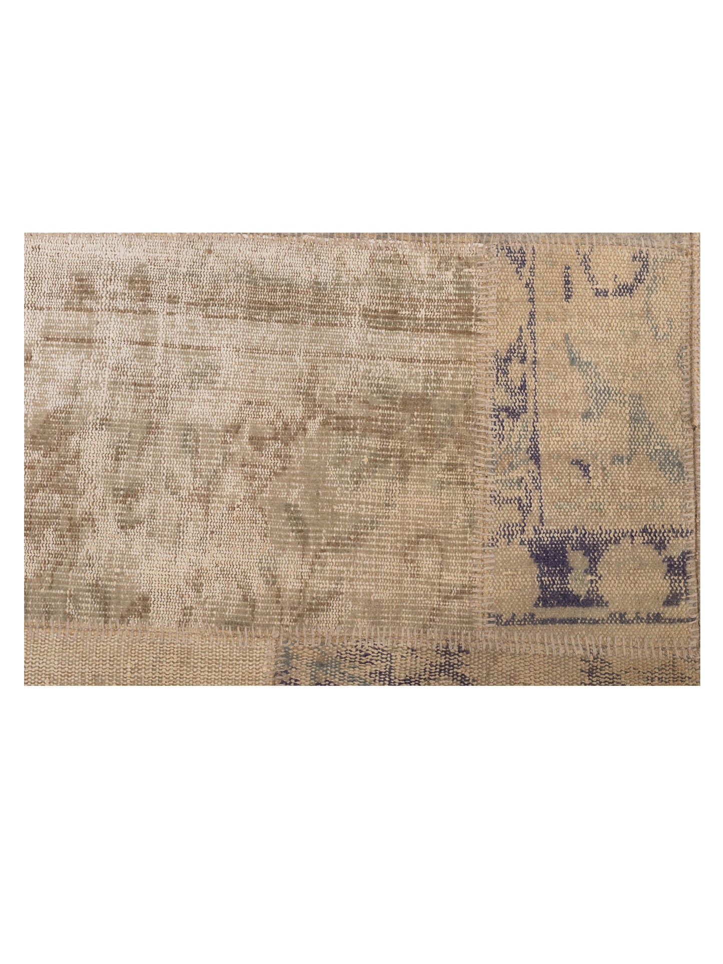 Turkish Vestige Patchwork 111194 Natural 6.11x10.11 Hand Knotted Rug