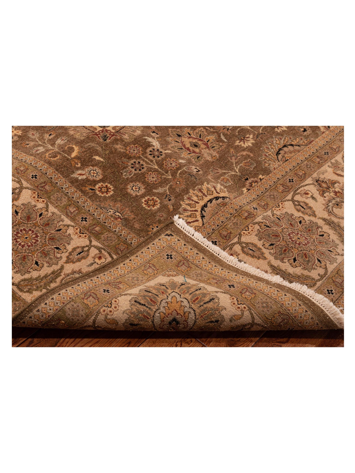 Haji Jalili 111255 Brown Ivory 9x12.11 Hand Knotted Rug