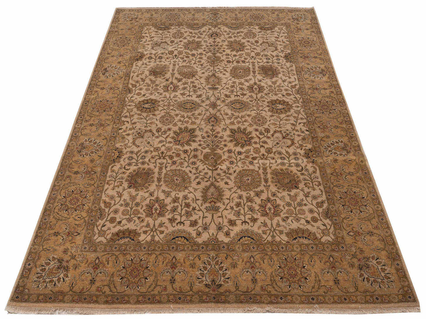 Haji Jalili 111256 Ivory Gold 7.5x11.3 Hand Knotted Rug