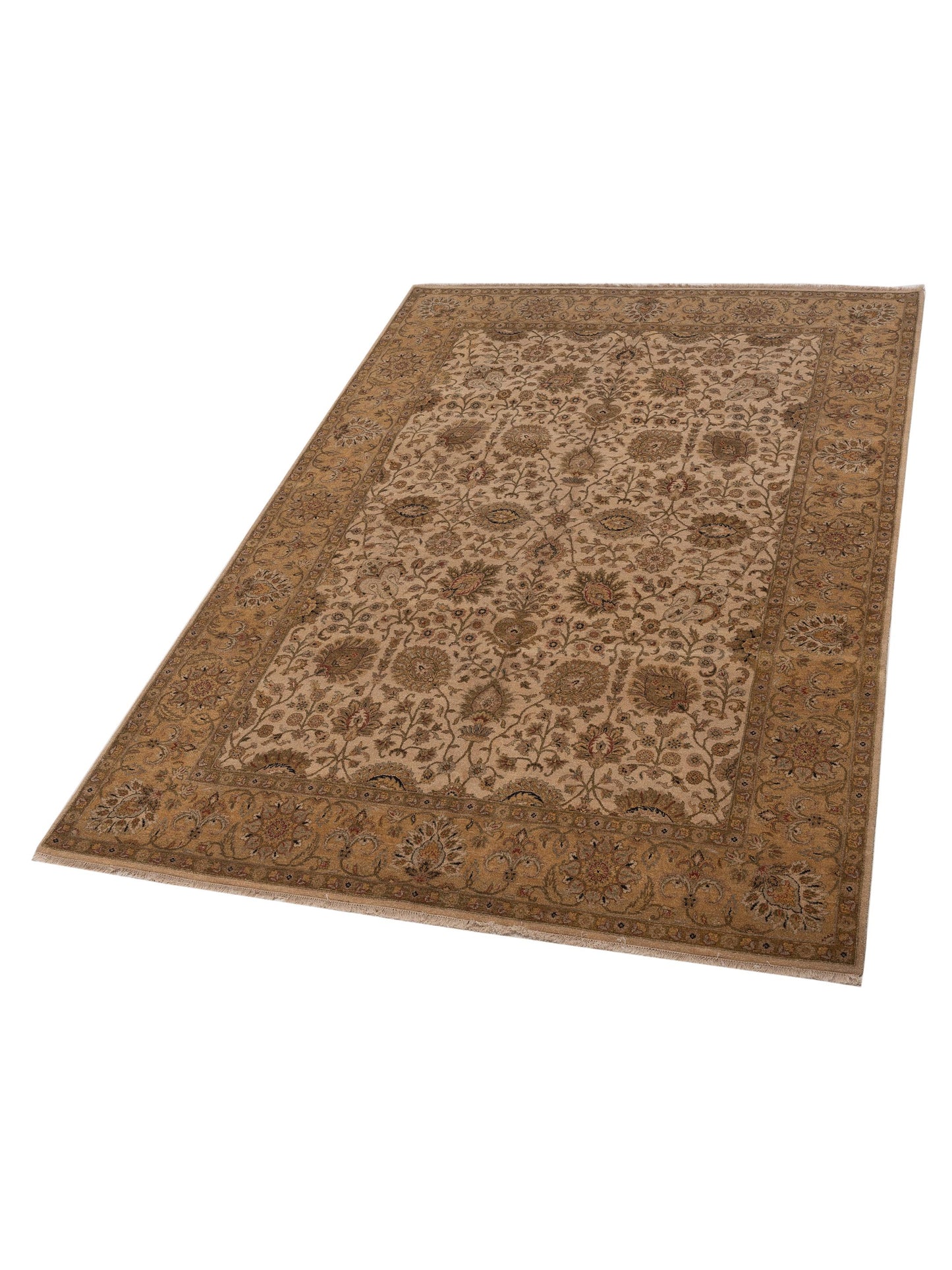 Haji Jalili 111256 Ivory Gold 7.5x11.3 Hand Knotted Rug