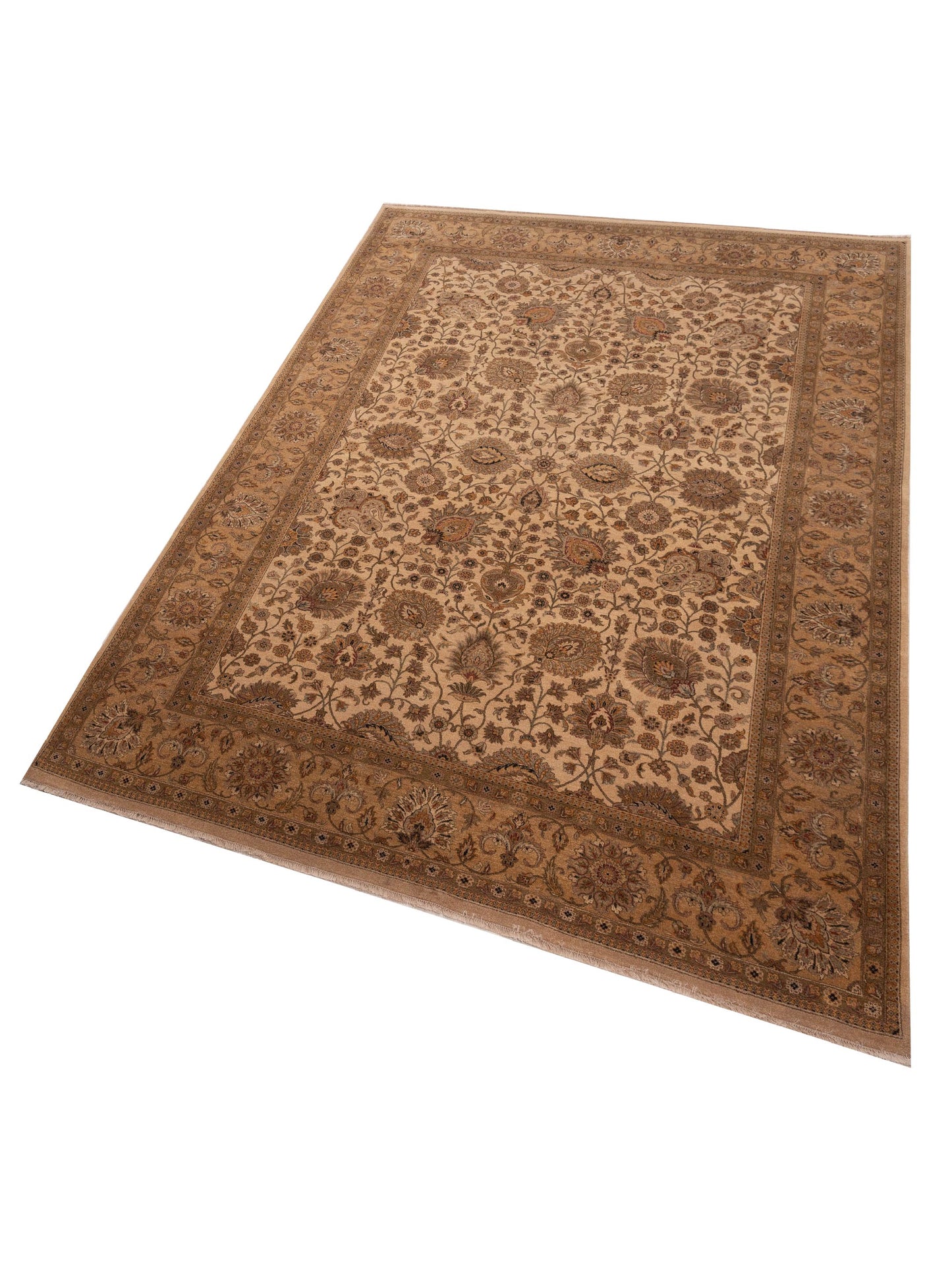 Haji Jalili 111257 Ivory Gold 9.1x13.3 Hand Knotted Rug