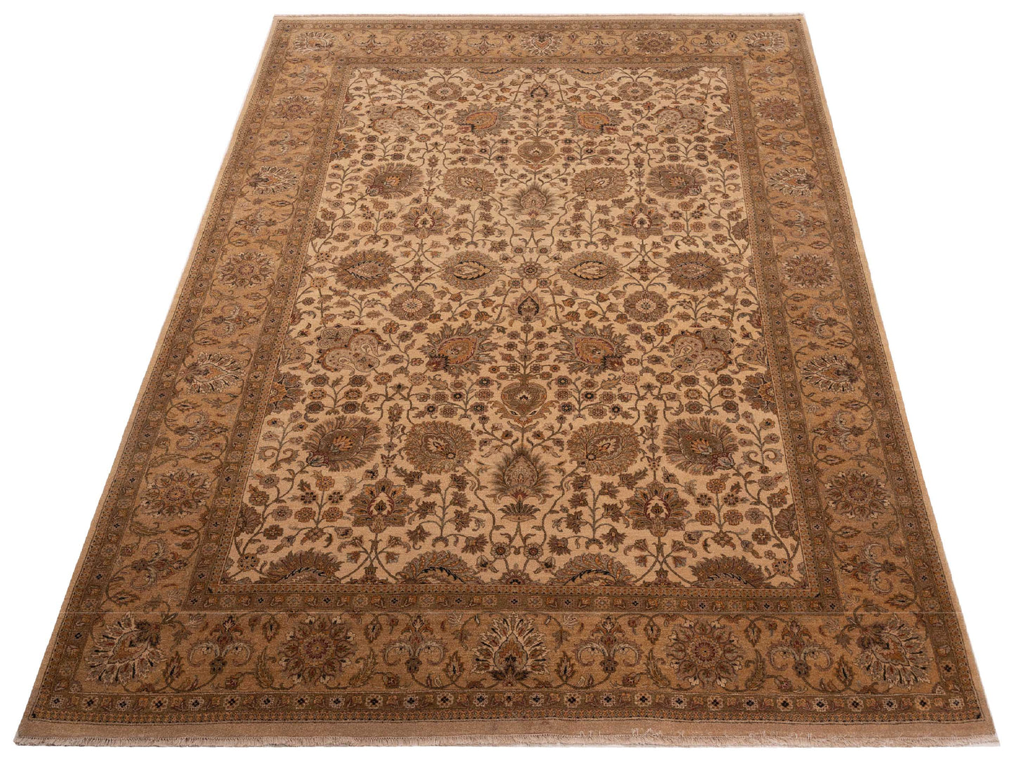 Haji Jalili 111257 Ivory Gold 9.1x13.3 Hand Knotted Rug