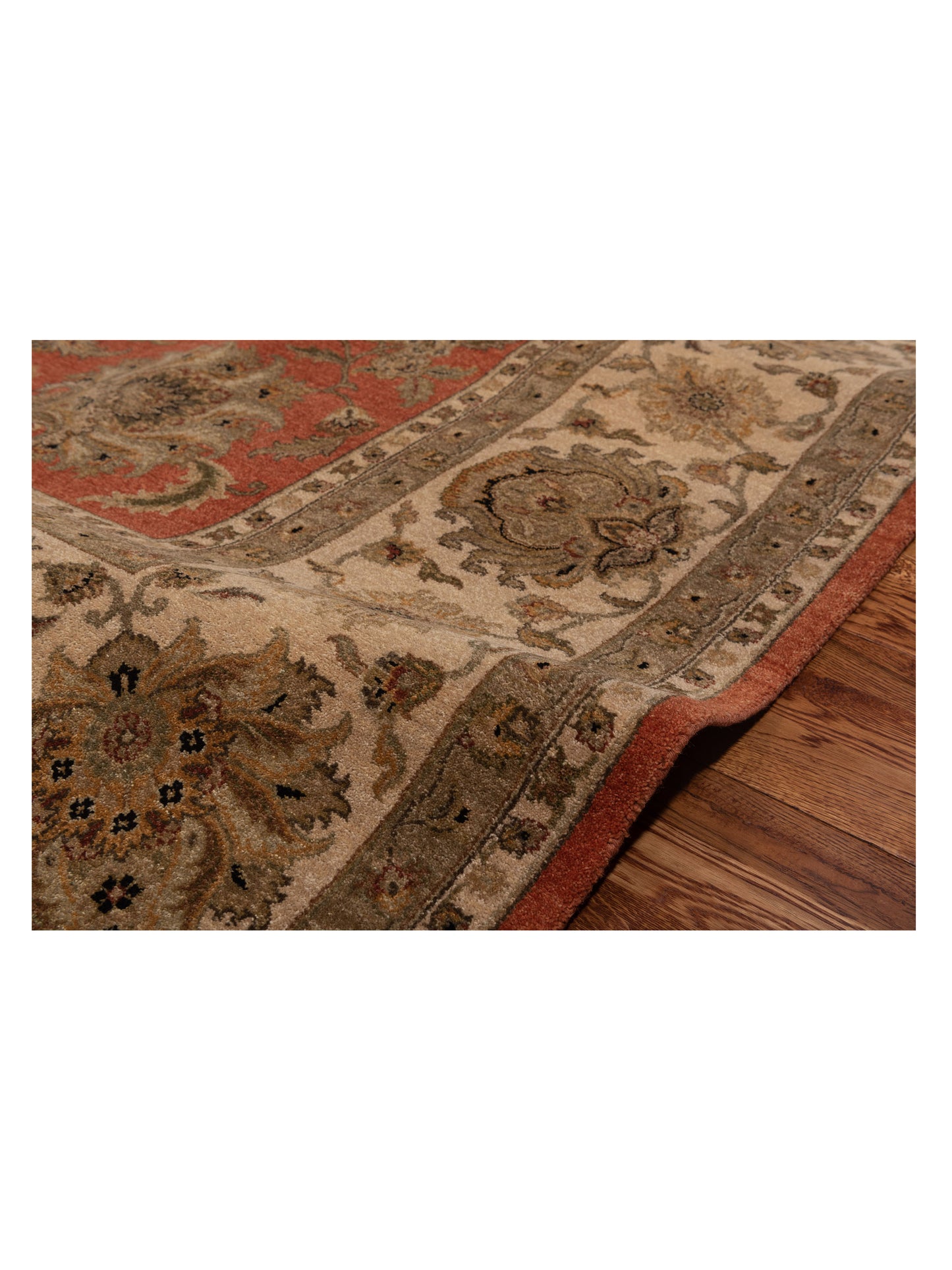 Haji Jalili 111258 Orange Ivory 8.2x10.3 Hand Knotted Rug