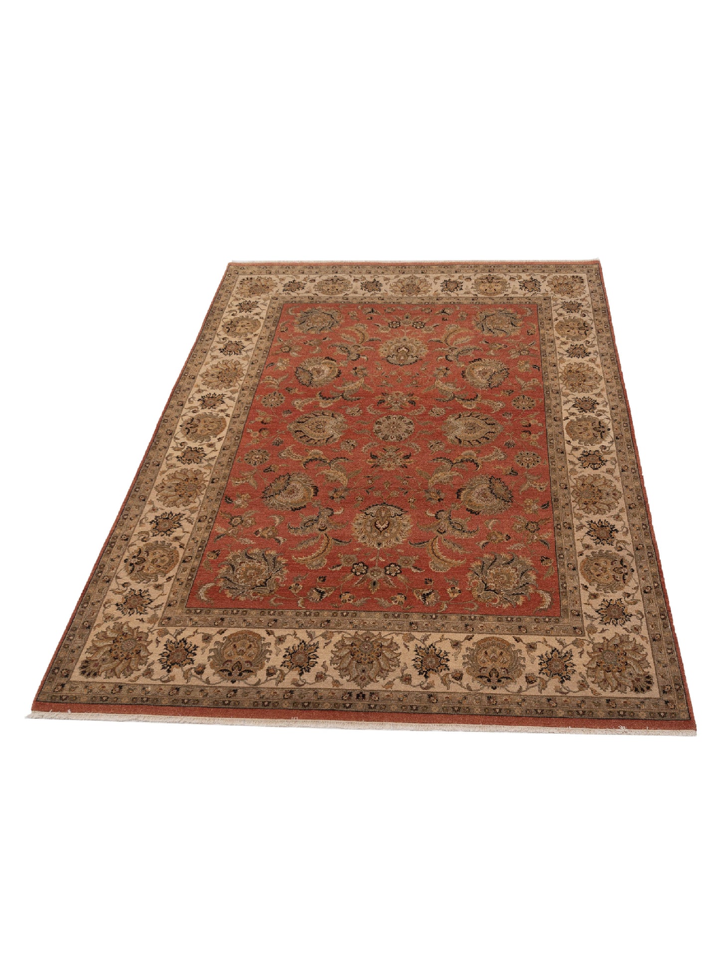 Haji Jalili 111259 Orange Ivory 9.1x12 Hand Knotted Rug