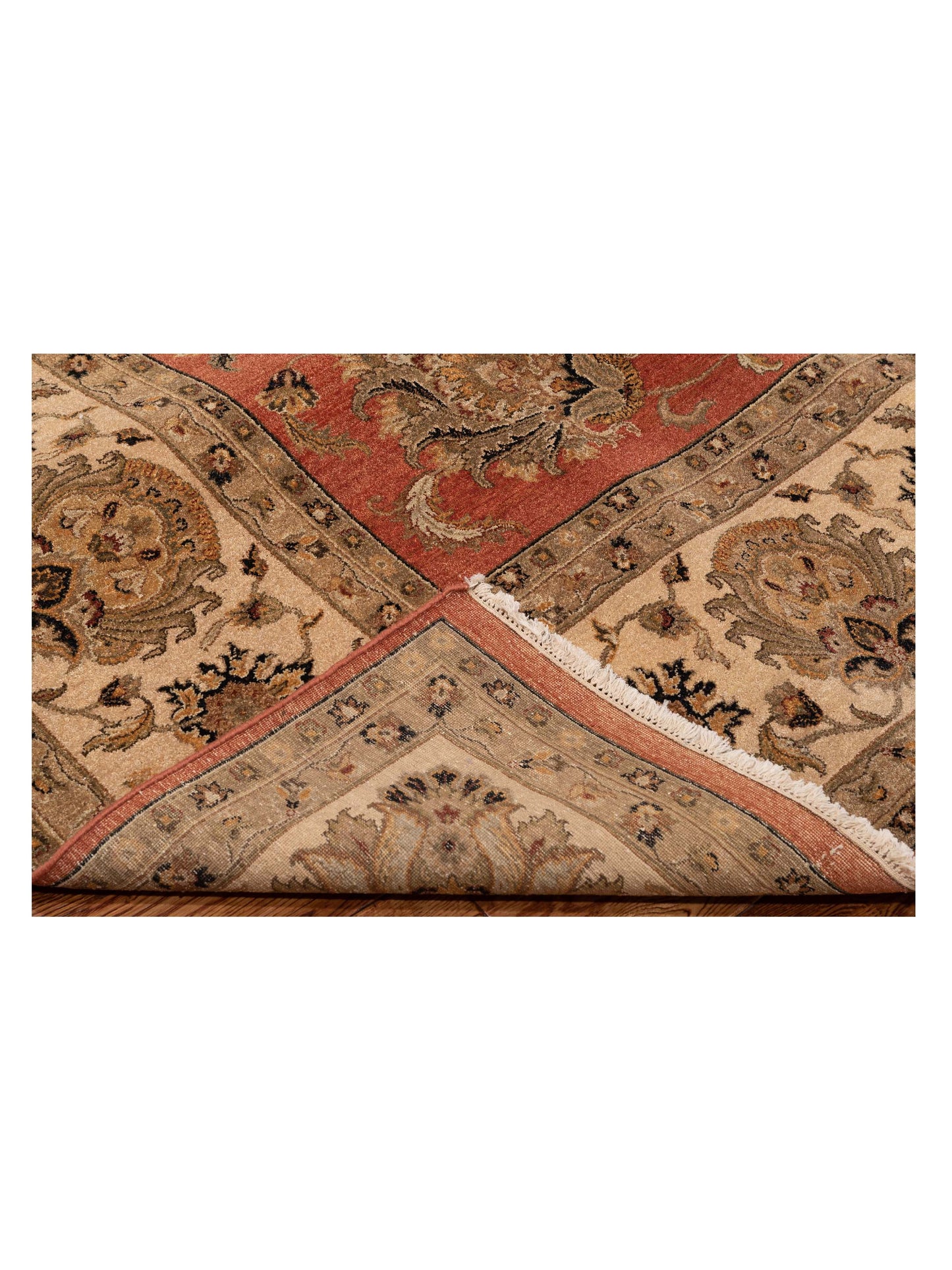Haji Jalili 111259 Orange Ivory 9.1x12 Hand Knotted Rug