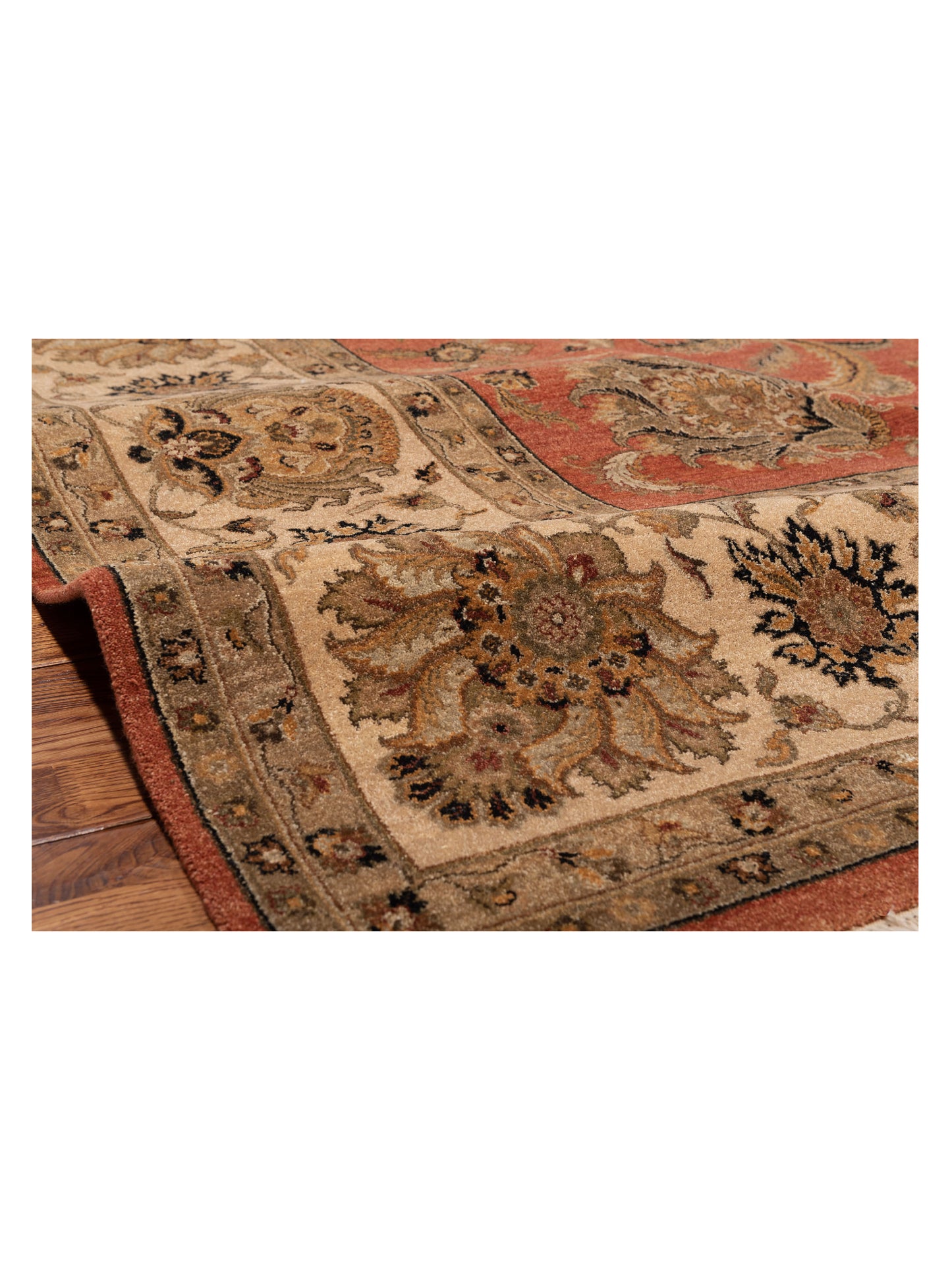 Haji Jalili 111259 Orange Ivory 9.1x12 Hand Knotted Rug