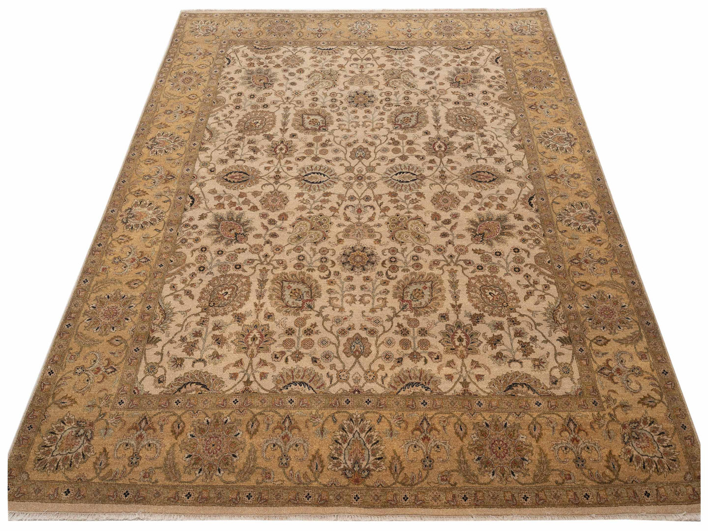 Haji Jalili 111260 Ivory Gold 8.2x10.3 Hand Knotted Rug