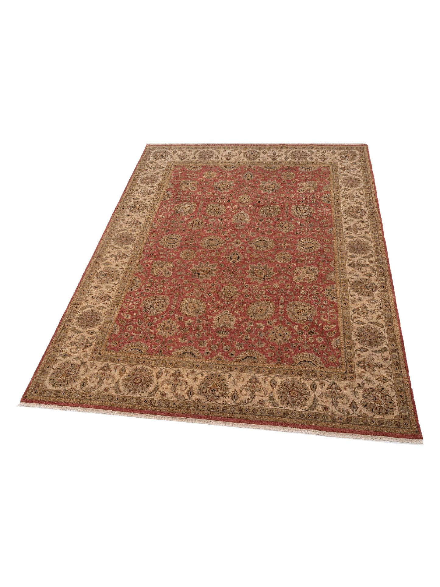 Haji Jalili 111263 Rust Ivory 8.11x12.6 Hand Knotted Rug