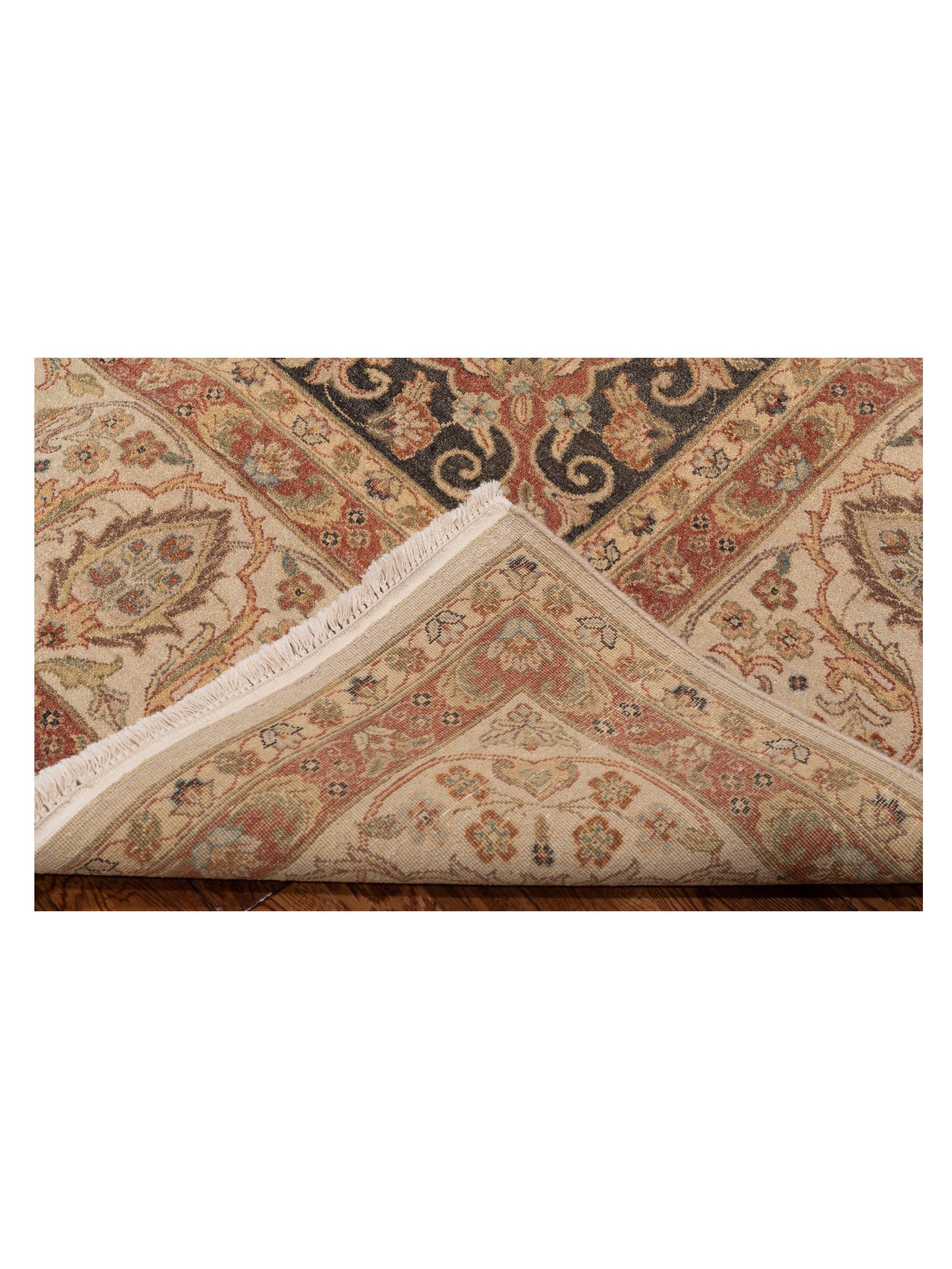 Haji Jalili 111267 Charcoal Ivory 9x12.2 Hand Knotted Rug